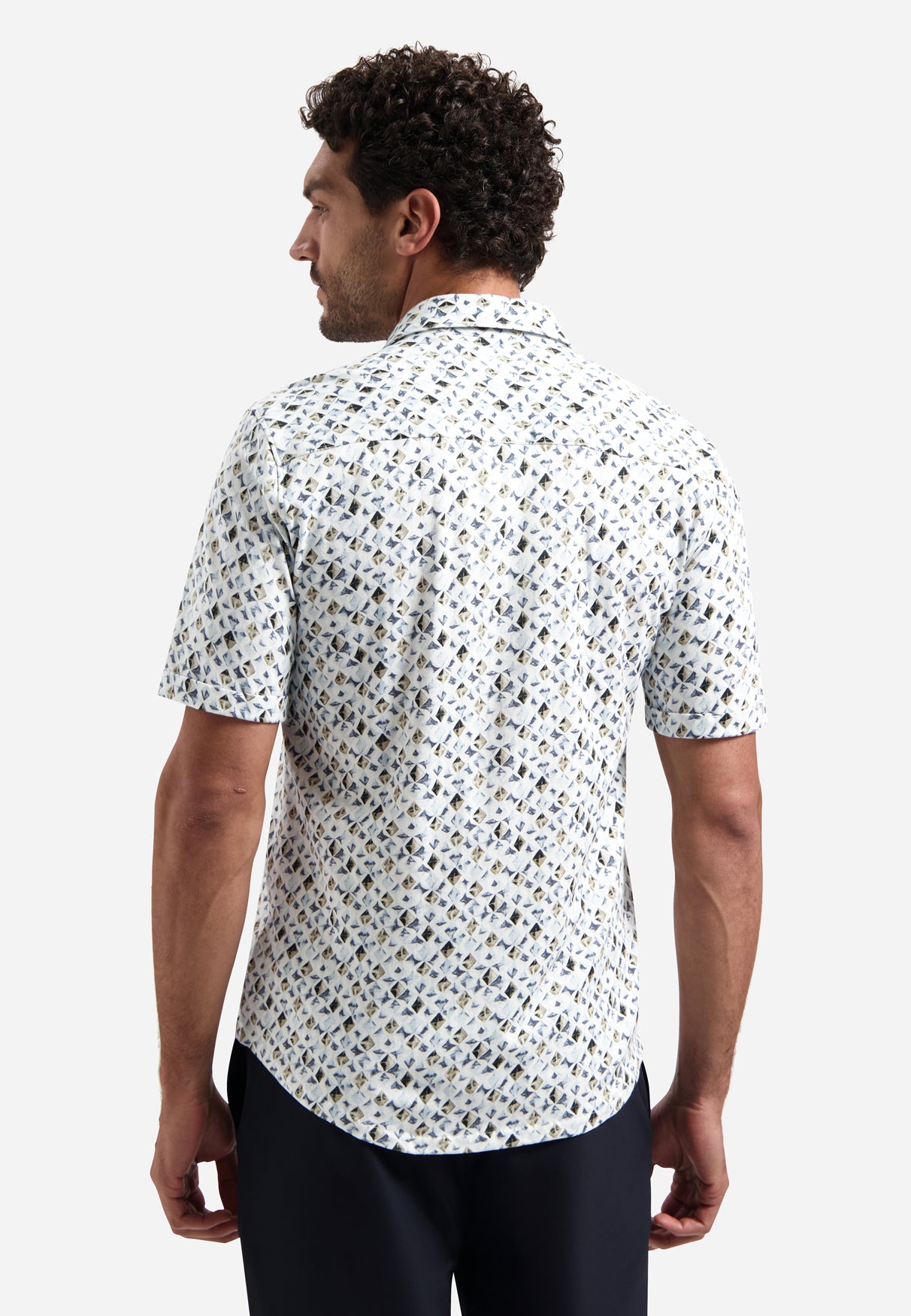 Printed shirt with short sleeves | Blue