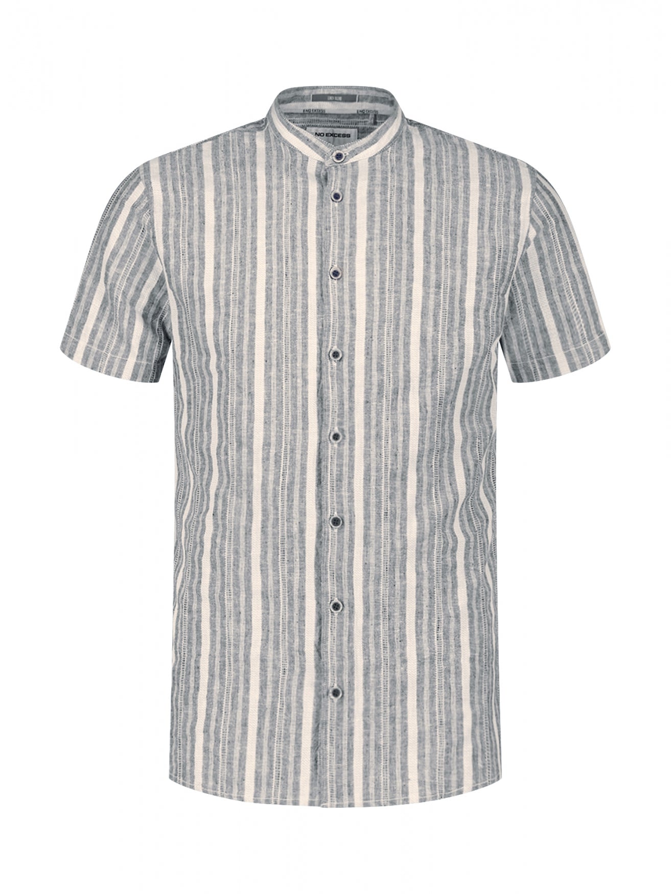 Short-sleeved striped shirt | Blue