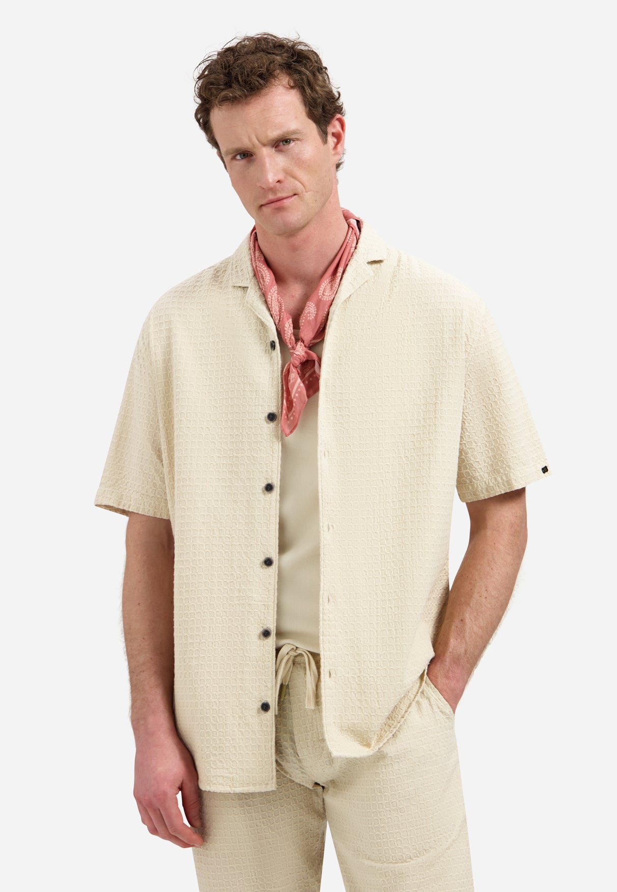 Cotton short-sleeved shirt | Desert