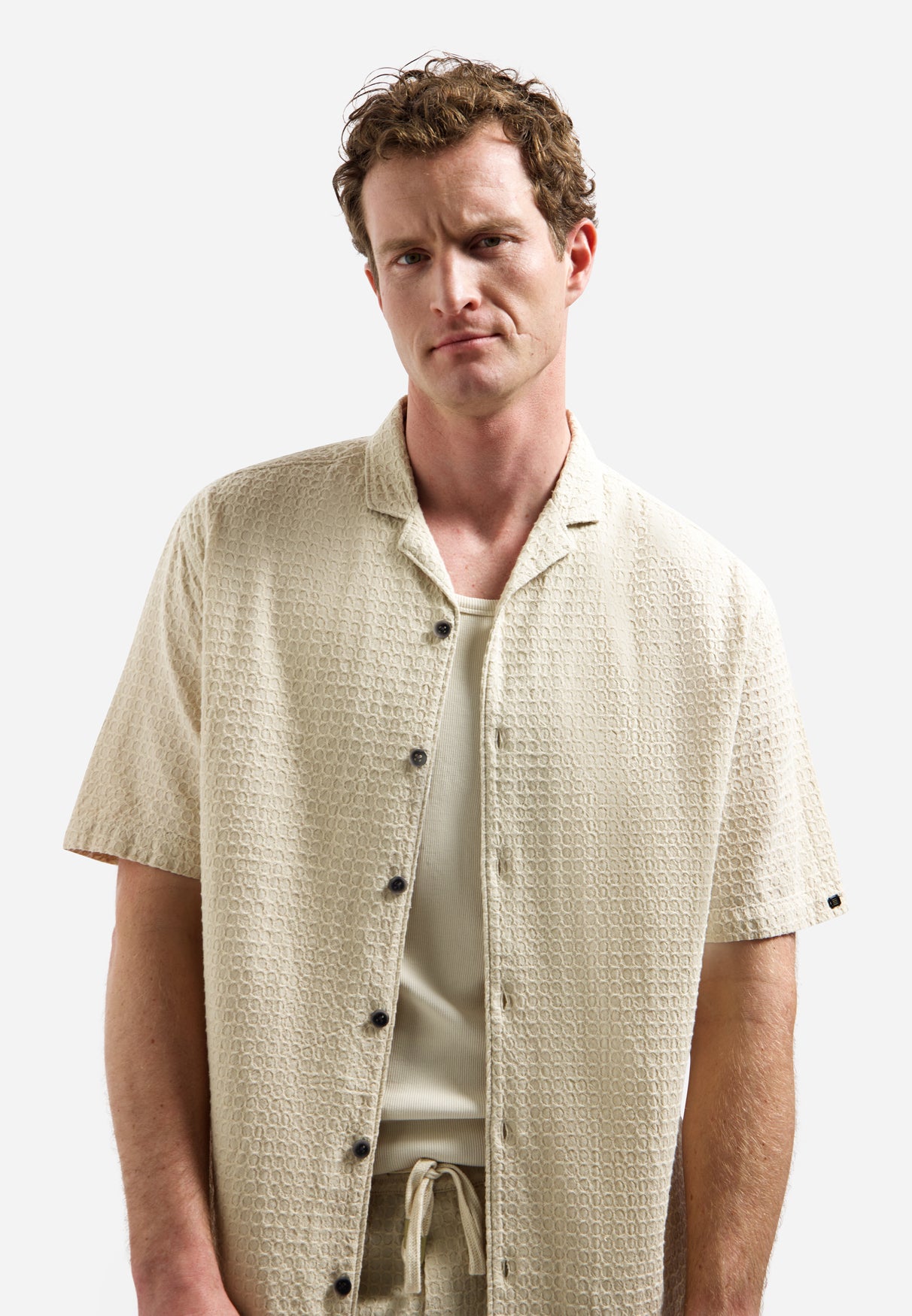 Cotton short-sleeved shirt | Desert