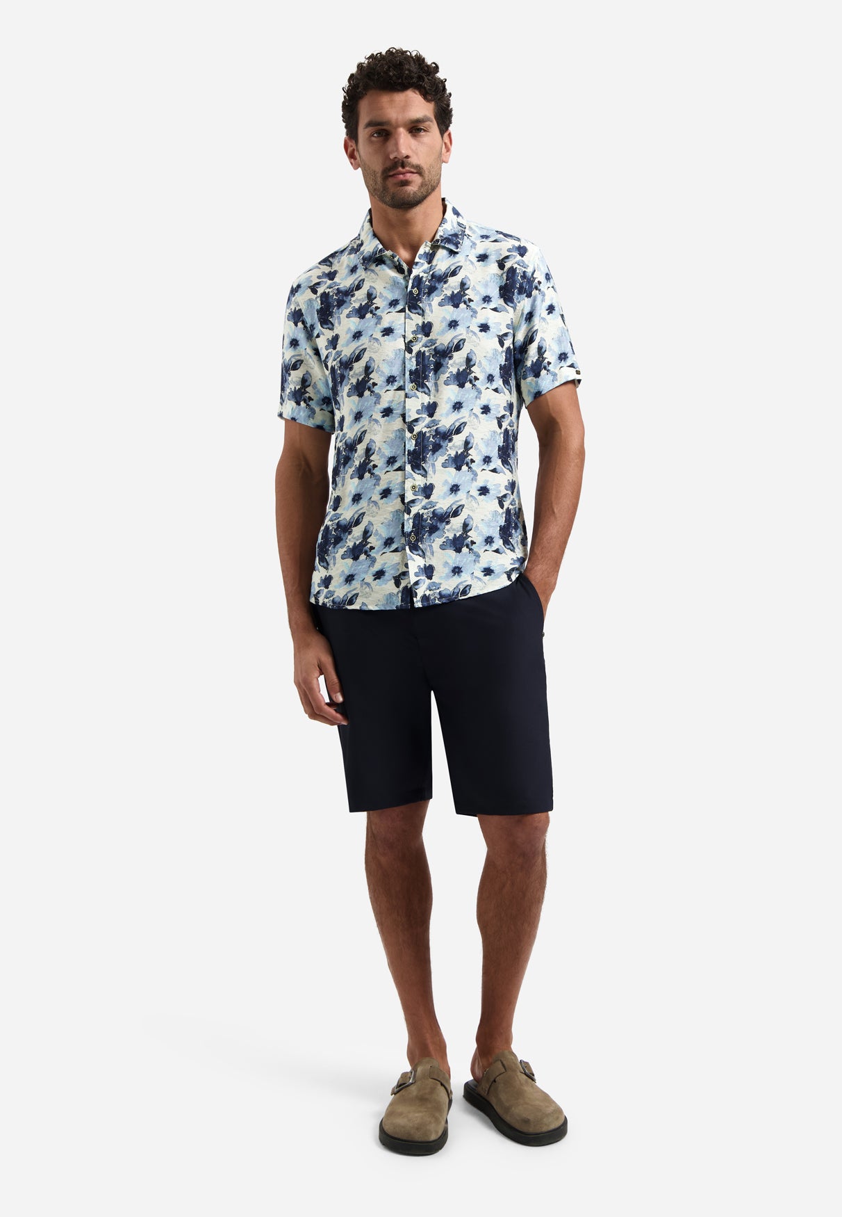 Short-sleeved printed shirt | Blue