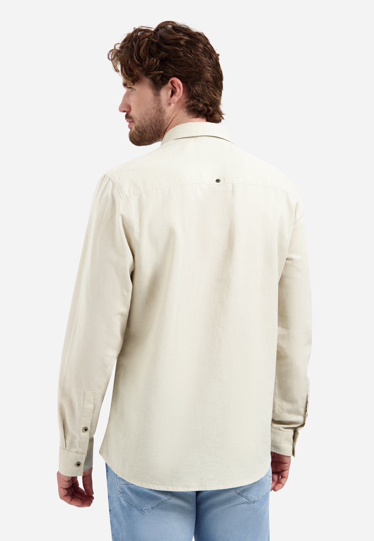 Linen blend shirt | Desert