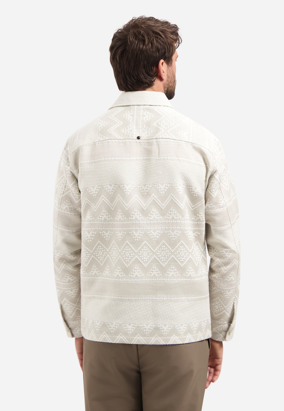 Jacquard overshirt. | Taupe