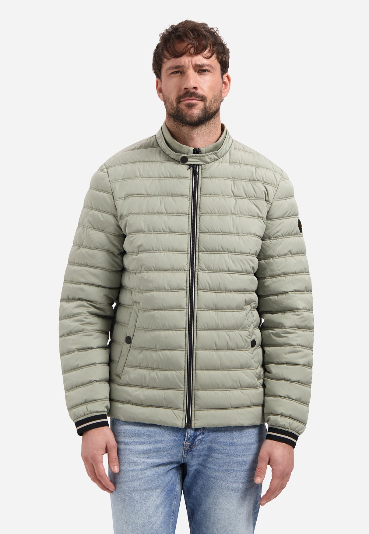 Short quilted jacket | Light Army