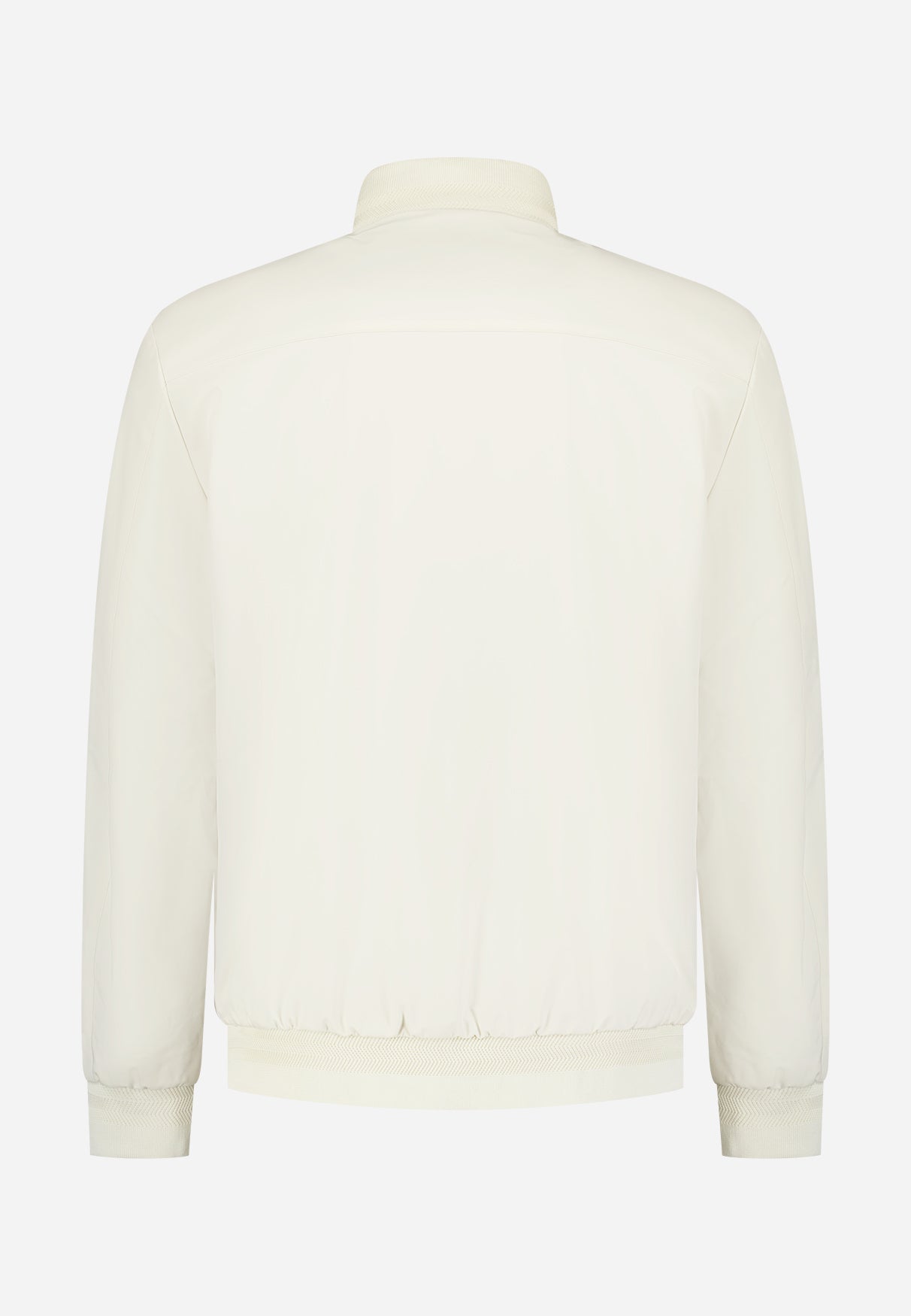 Summer jacket with ribbed collar | Stone