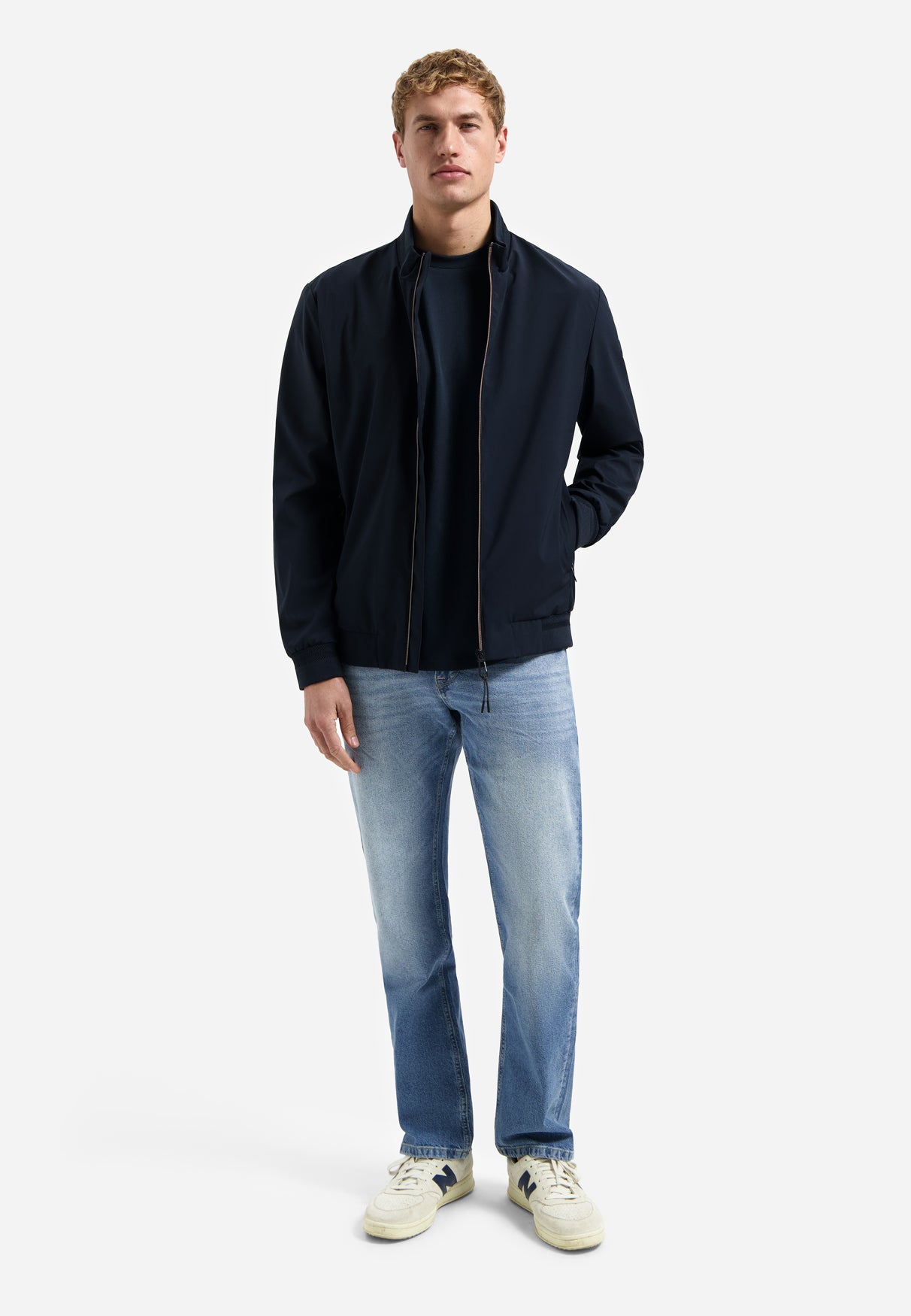 Summer jacket with ribbed collar | Night