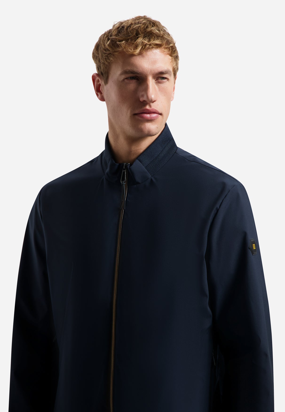 Summer jacket with ribbed collar | Night