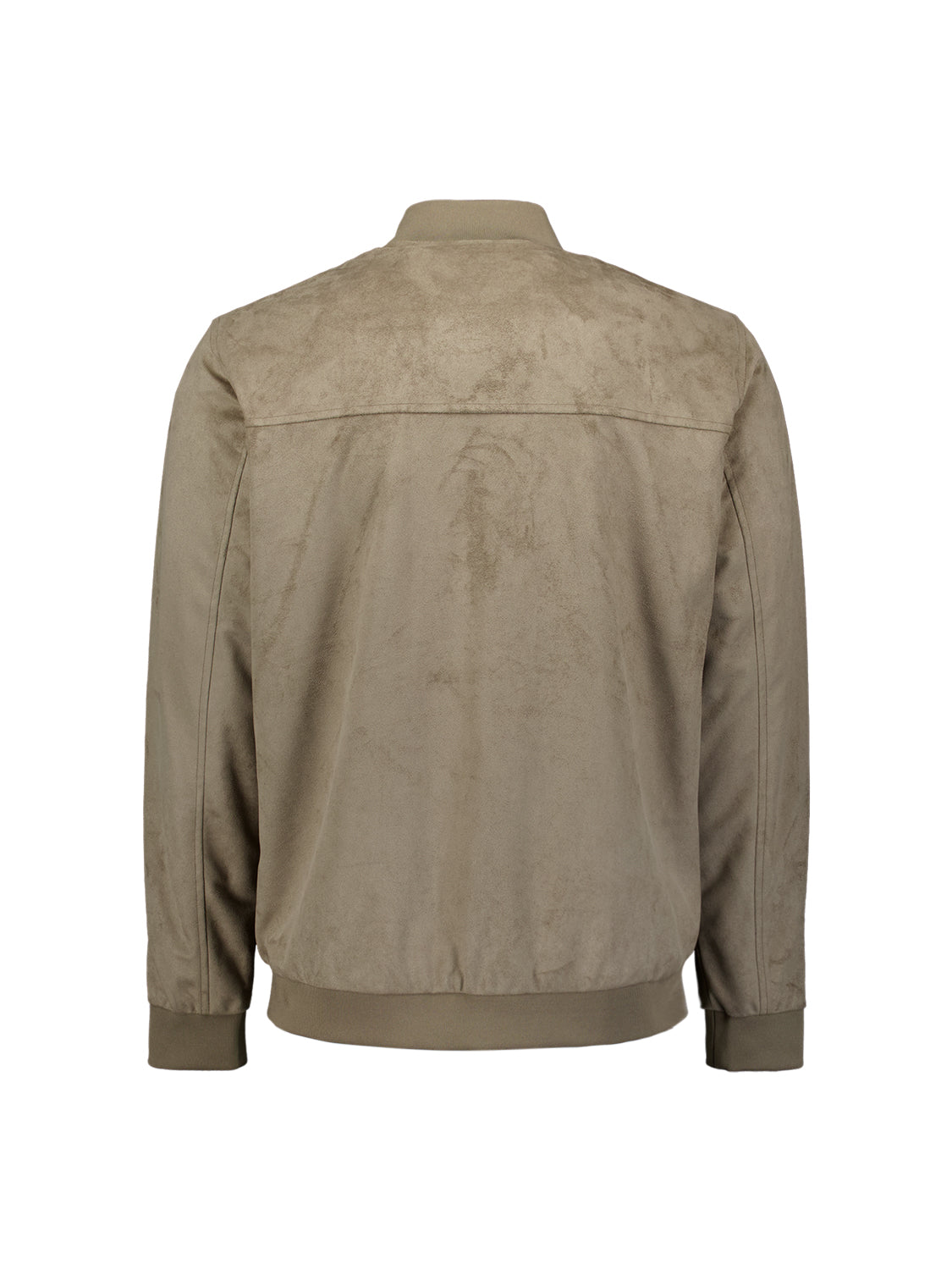 Suede-look bomber jacket | Light Moss