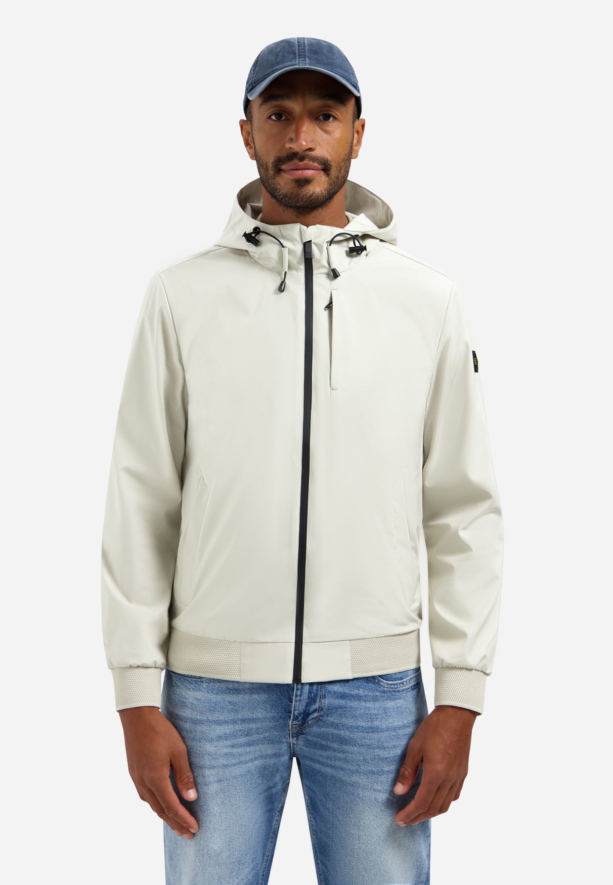 Hooded summer jacket | Stone