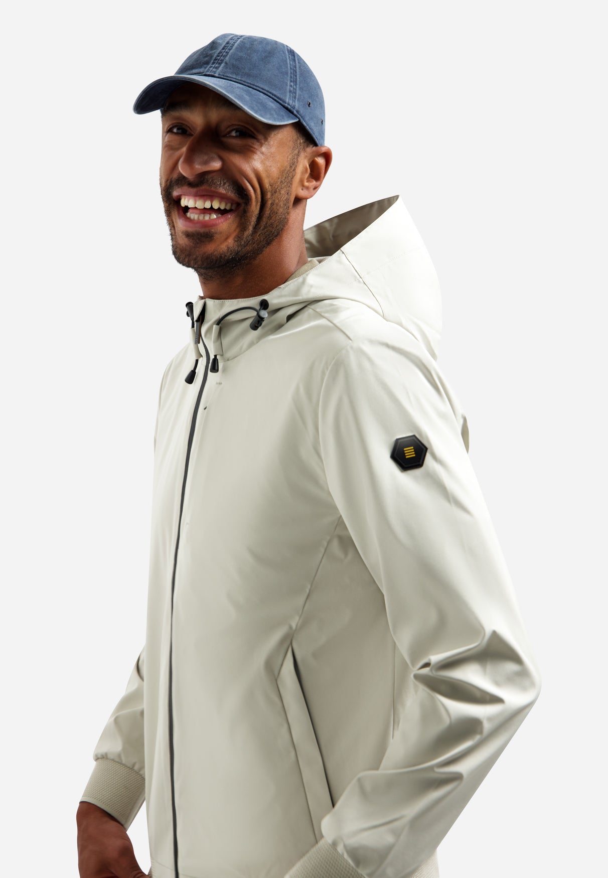 Hooded summer jacket | Stone