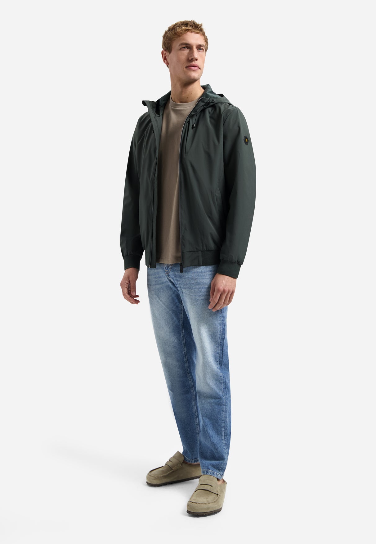 Hooded summer jacket | Dark Steel