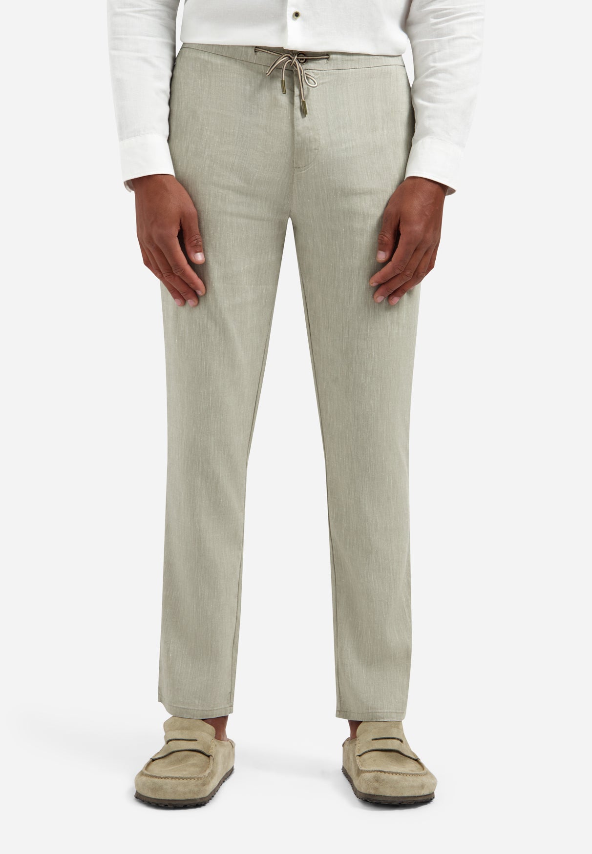 Linen-blend trousers | Taupe