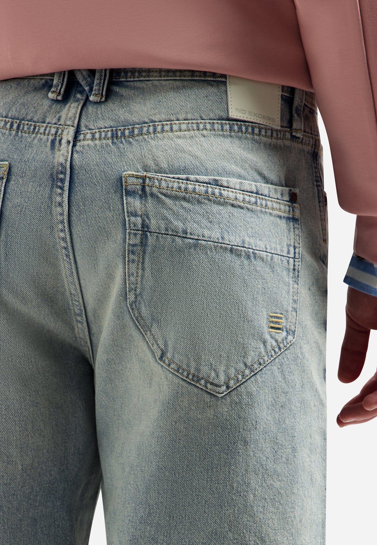 Relaxed denim shorts | Stone Used Denim