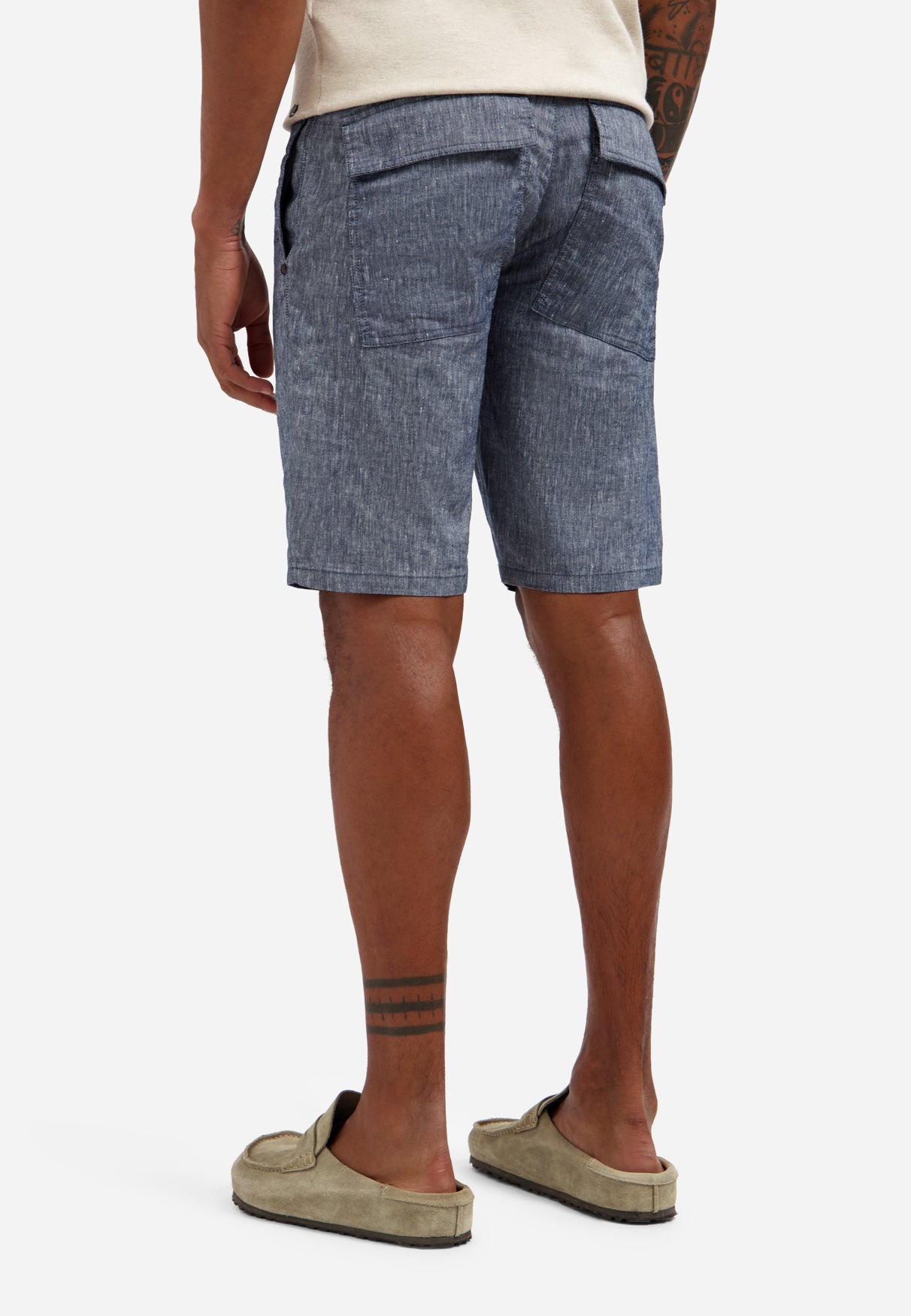 Linen-blend chino shorts | Night