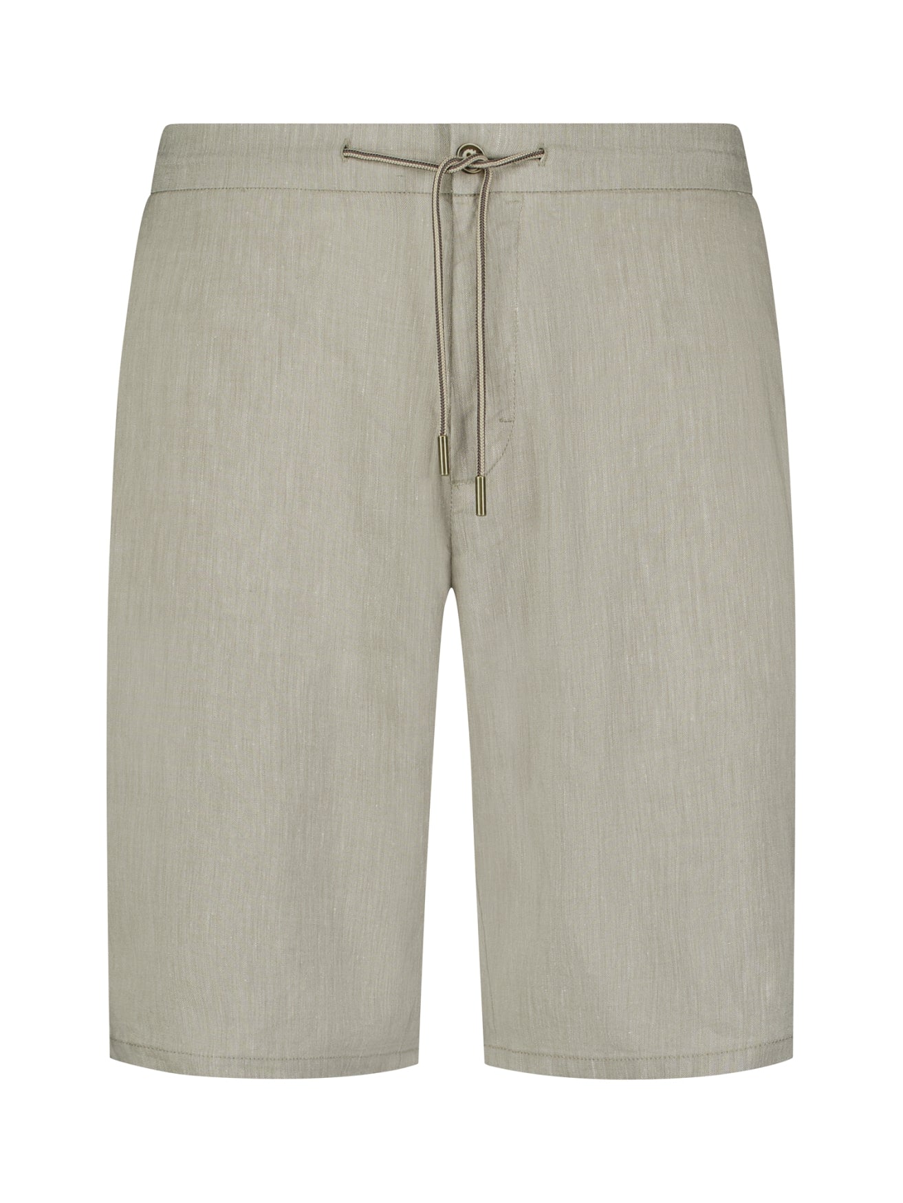 Chino shorts with linen | Taupe