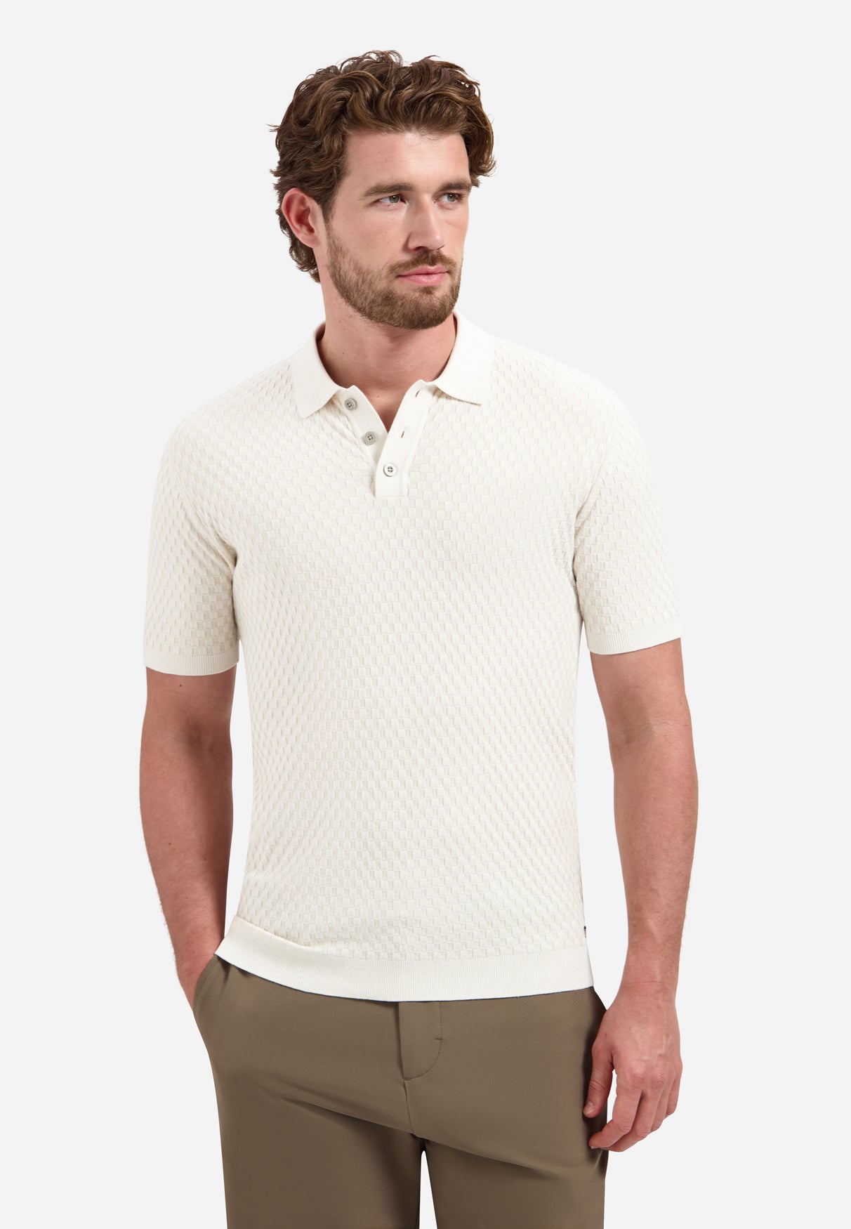 Short-sleeve striped crewneck T-shirt | White