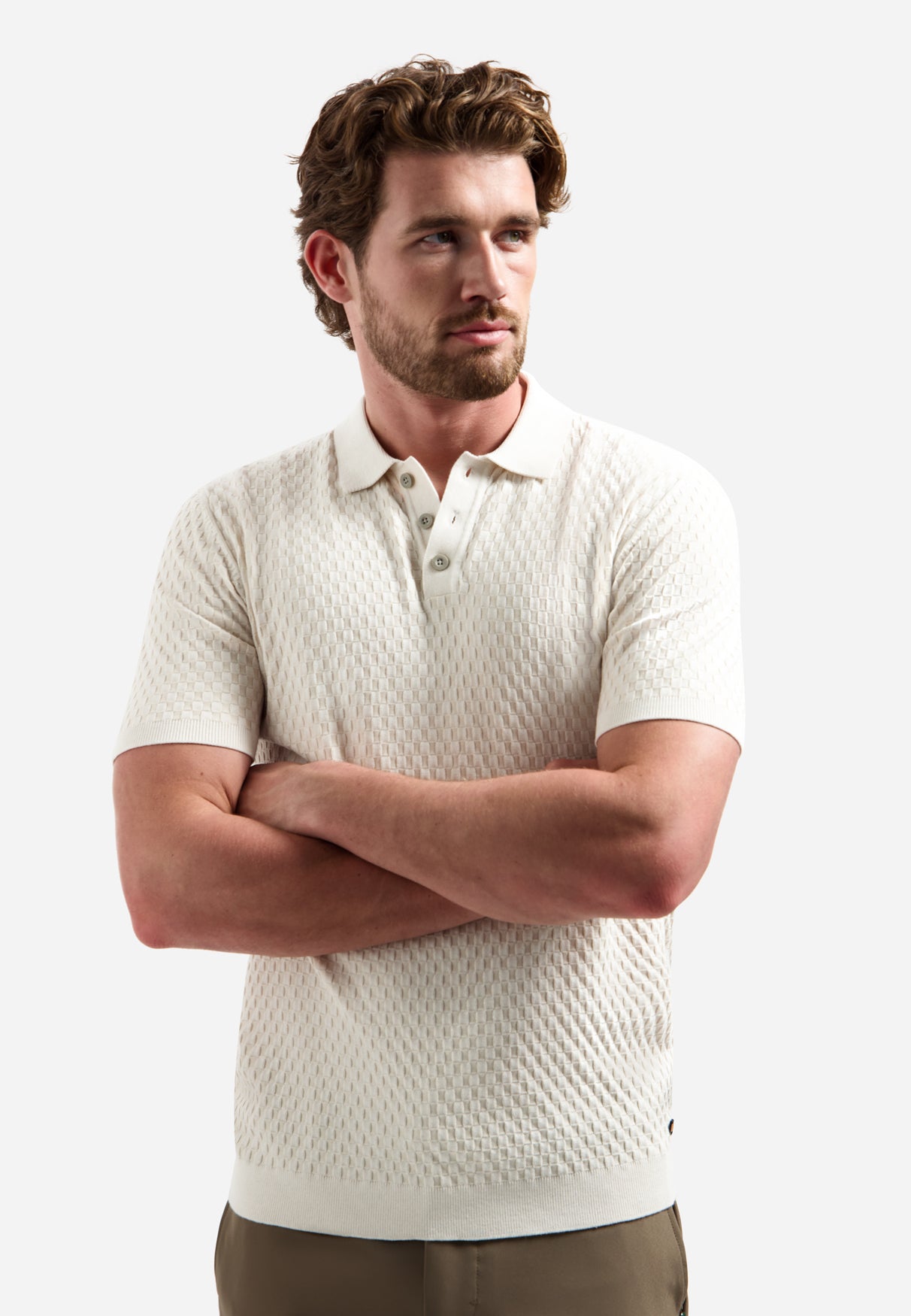 Short sleeve polo with buttons | Kit