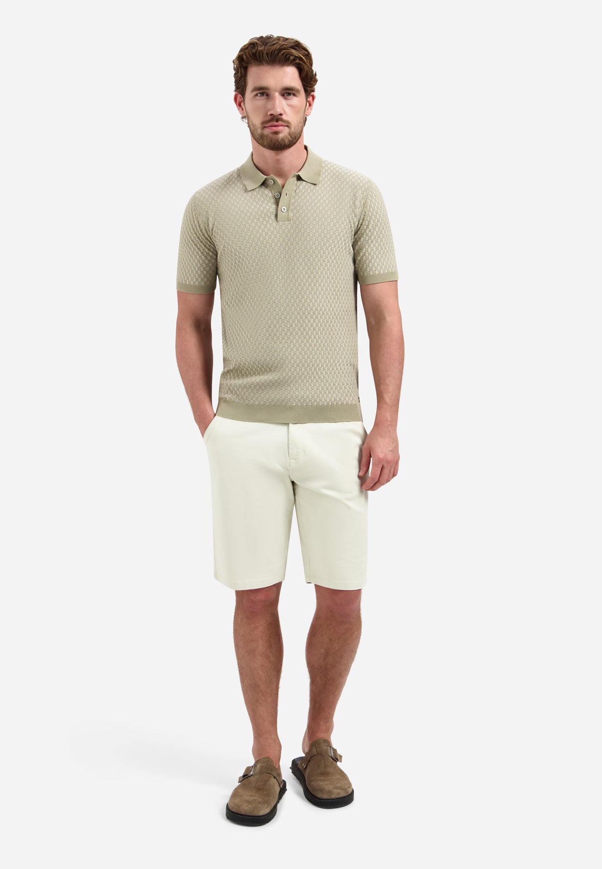 Short-sleeve striped crewneck T-shirt | White