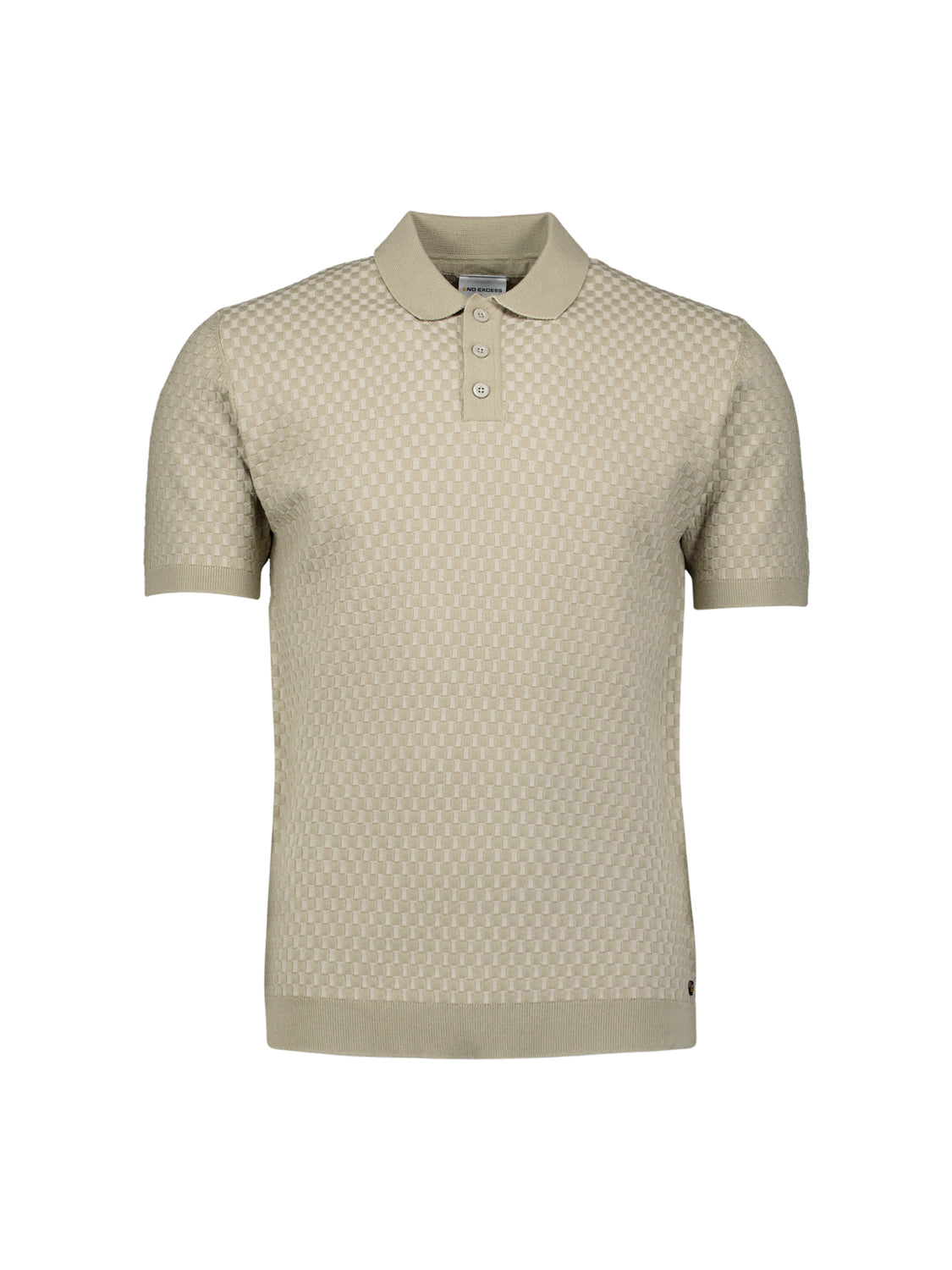 Short sleeve polo with buttons | Taupe