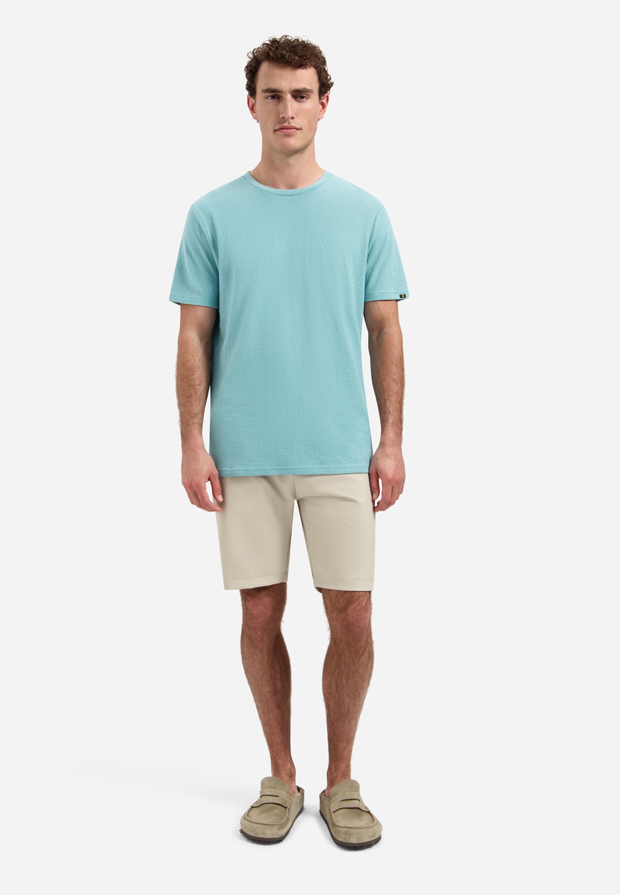 Short-sleeve striped crewneck T-shirt | White