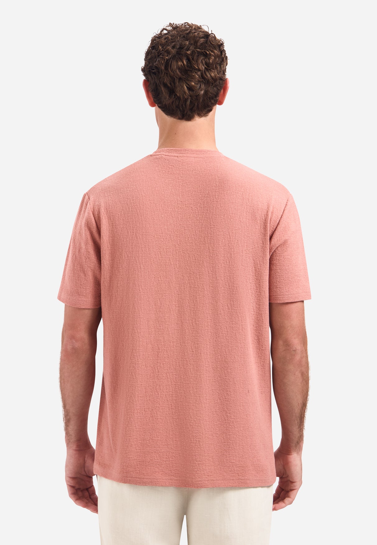 Short-sleeve crewneck T-shirt | Coral