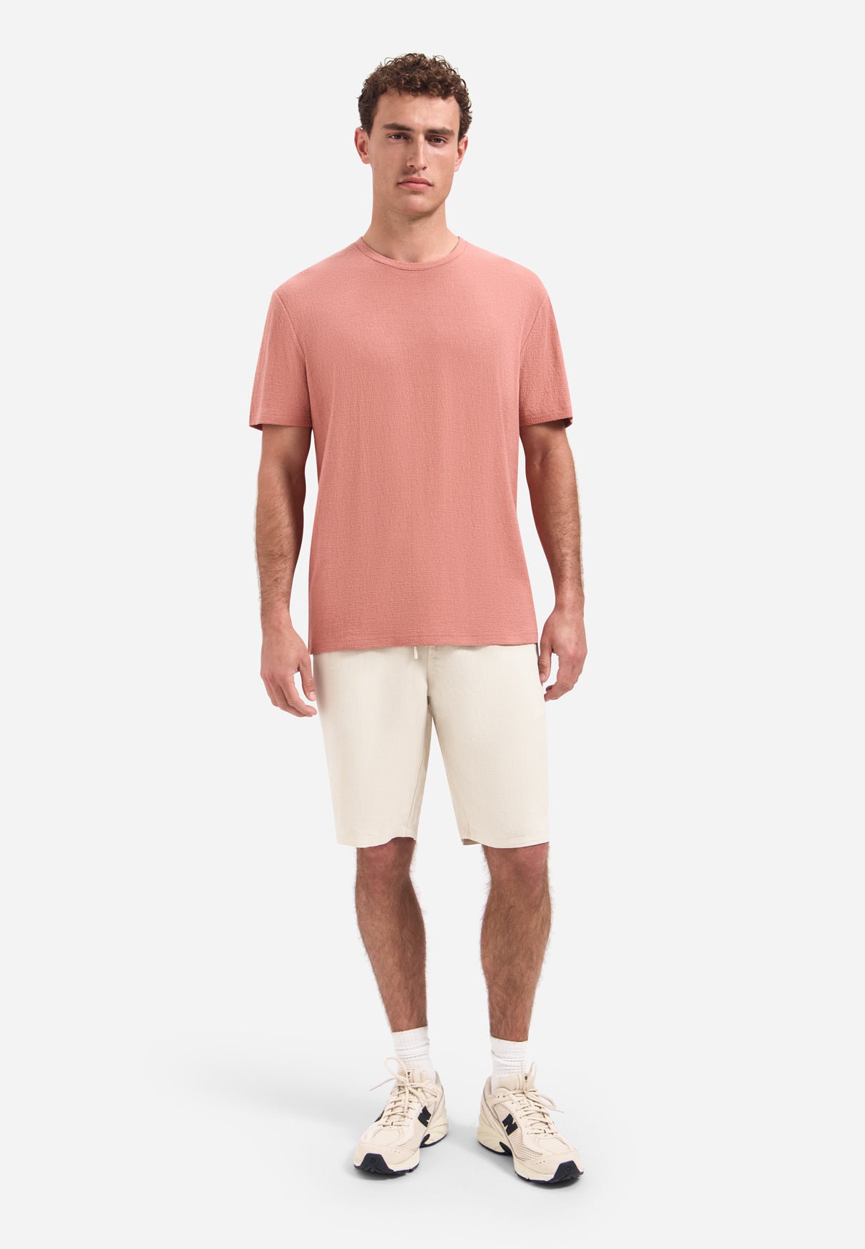 Short-sleeve crewneck T-shirt | Coral