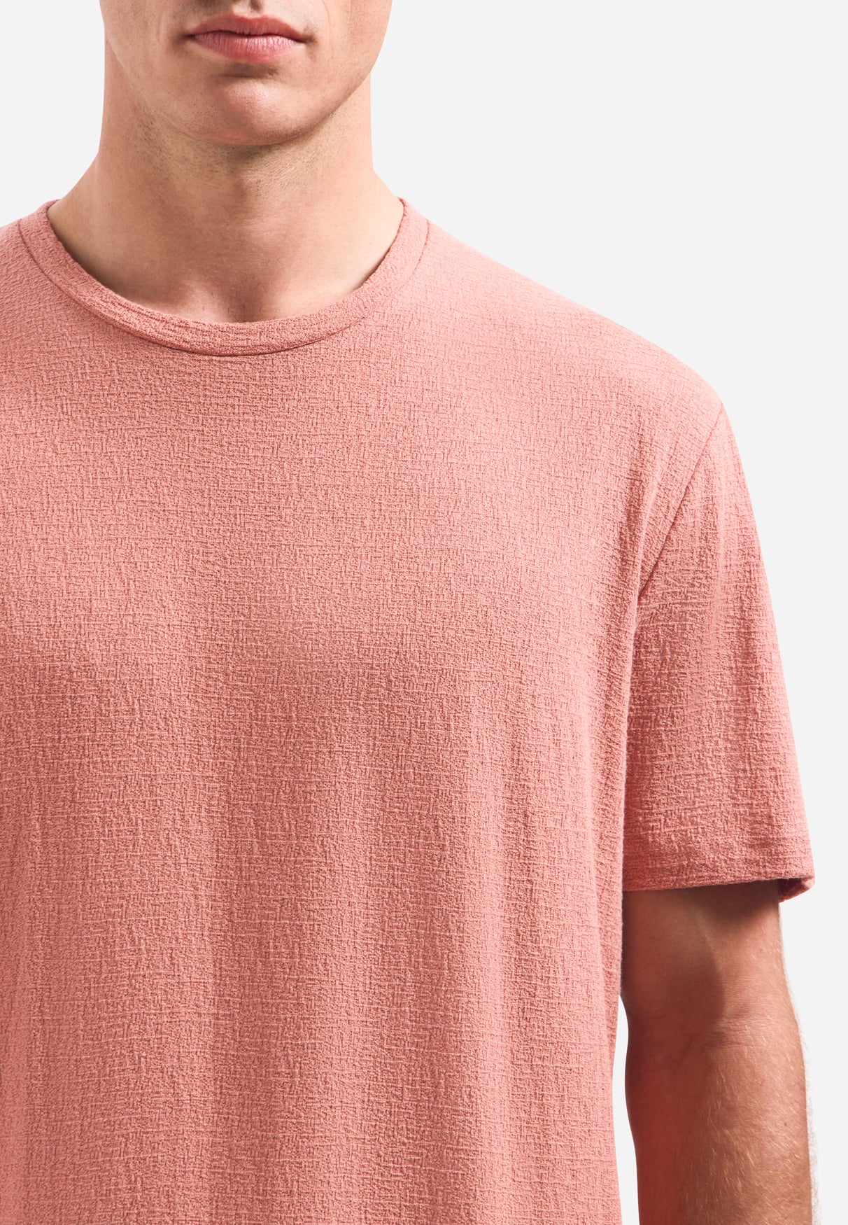 Short-sleeve crewneck T-shirt | Coral