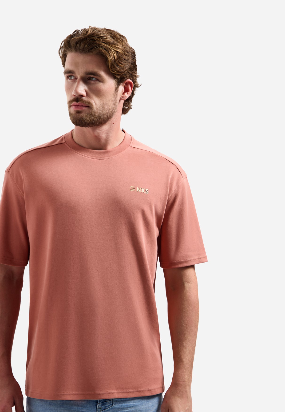 Short-sleeve striped crewneck T-shirt | White