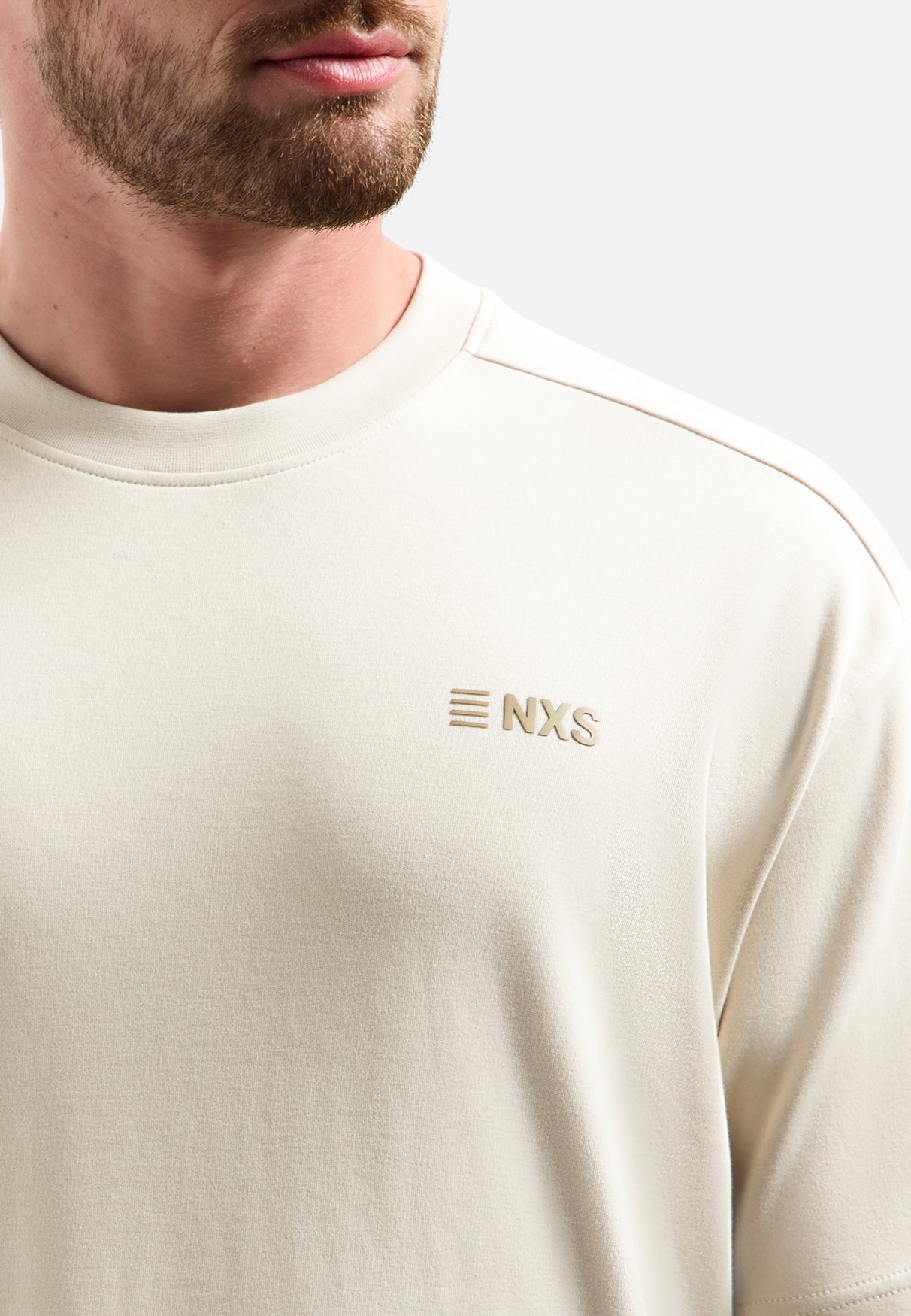 Short-sleeve striped crewneck T-shirt | White
