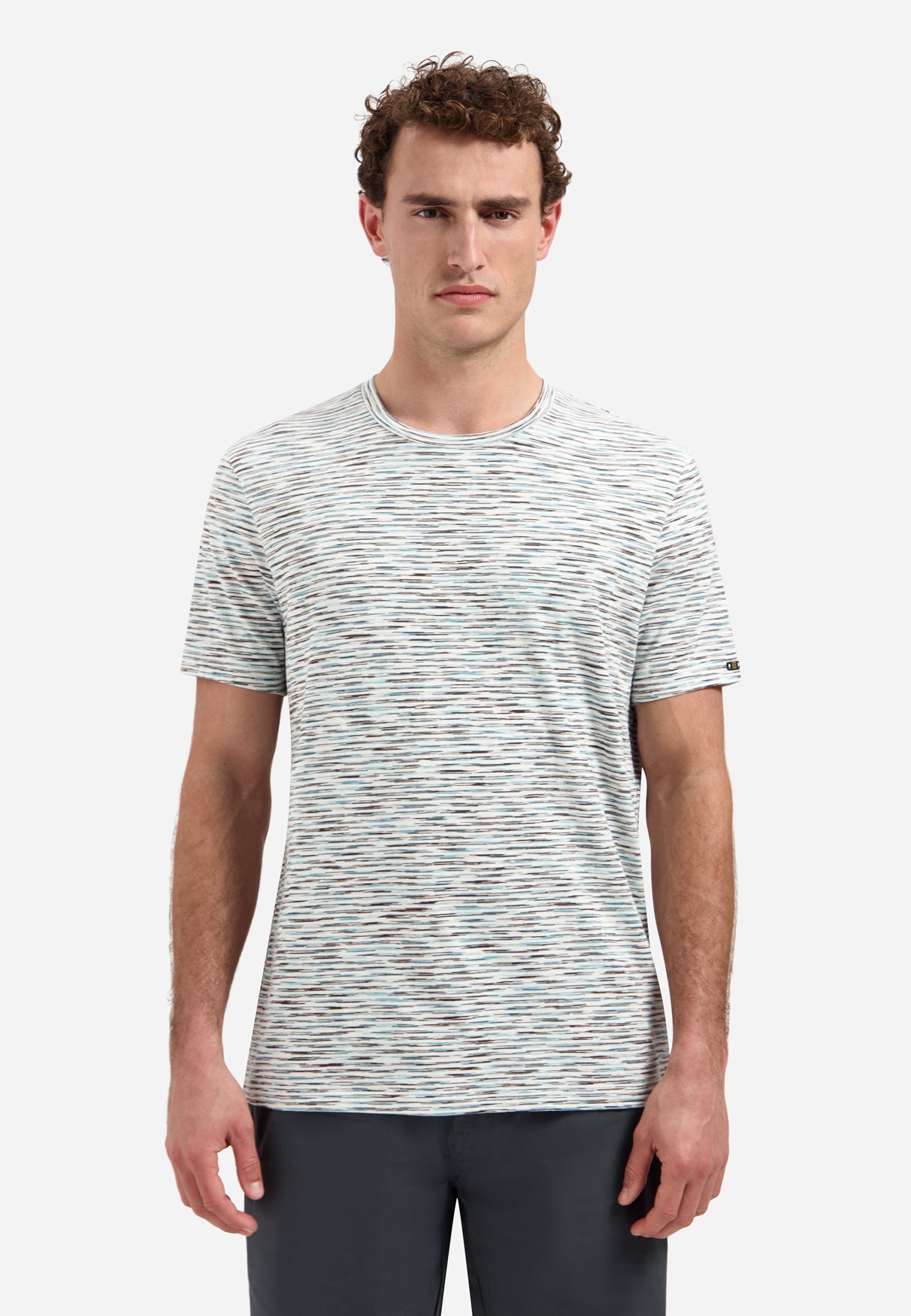 Short-sleeve striped crewneck T-shirt | White