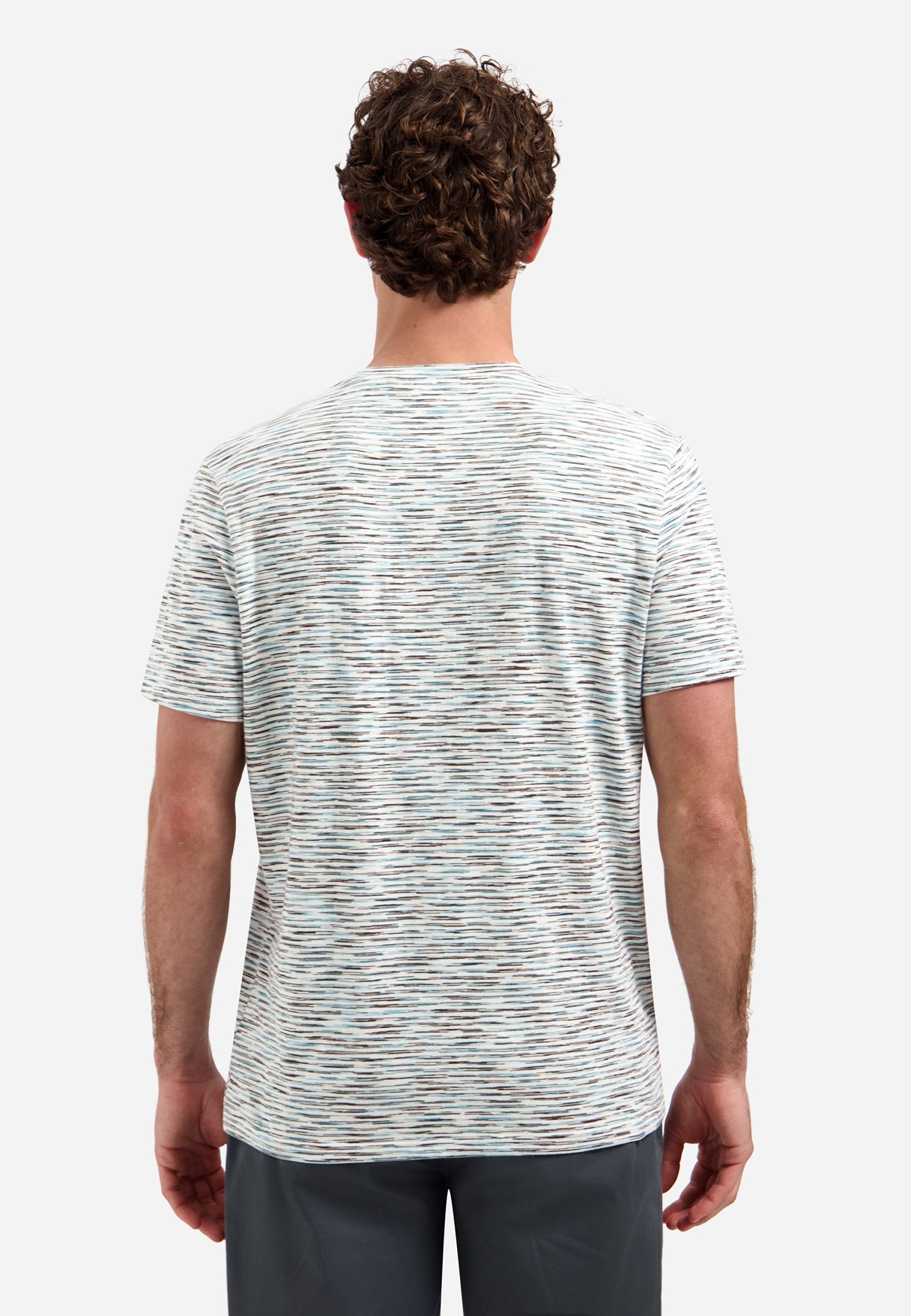 Short-sleeve striped crewneck T-shirt | White