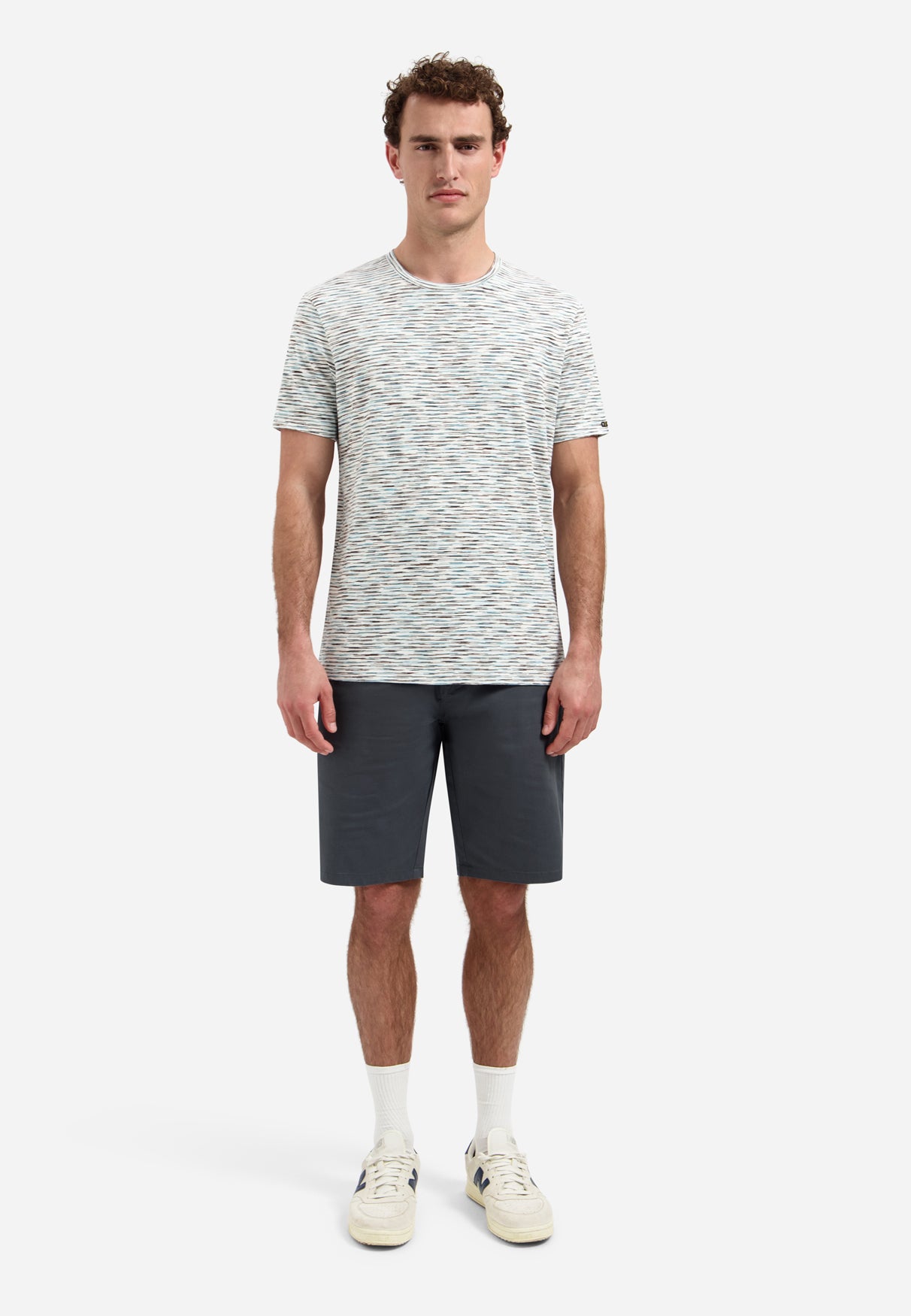 Short-sleeve striped crewneck T-shirt | White