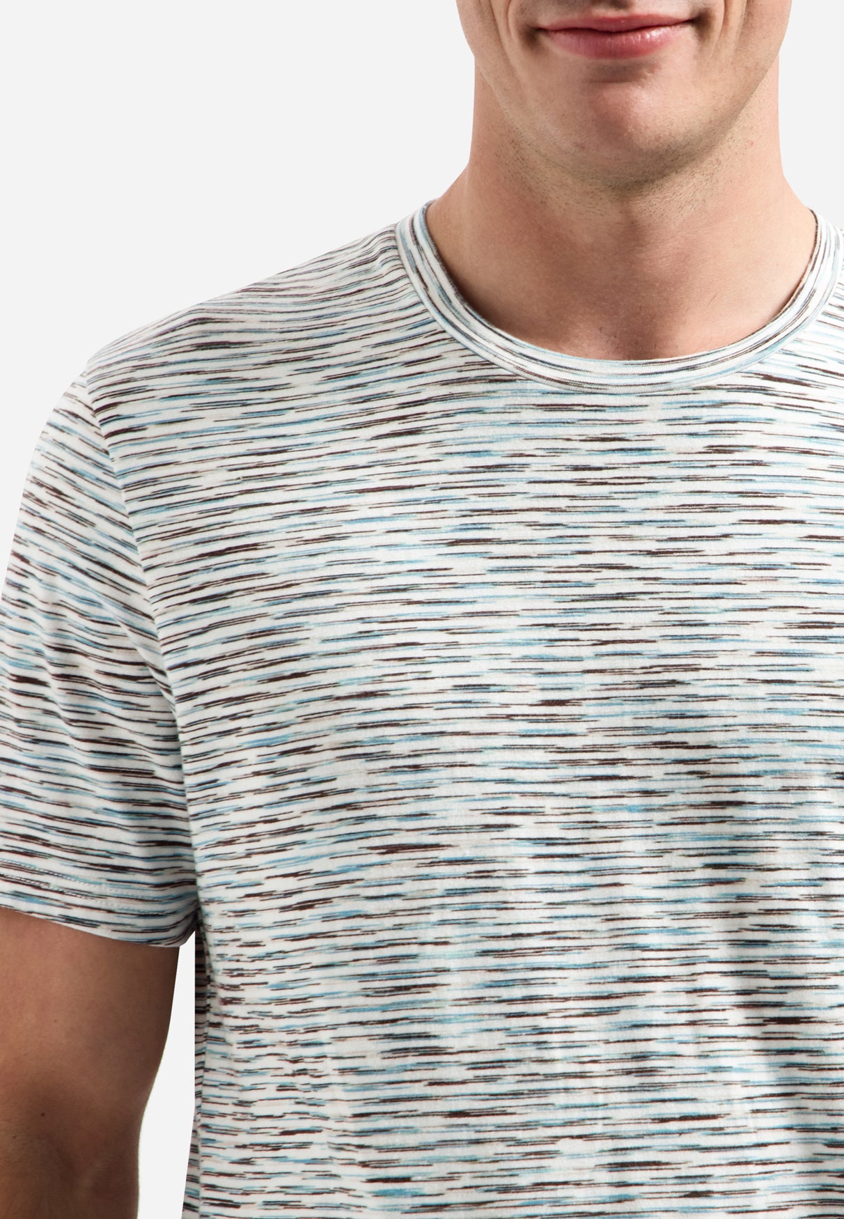 Short-sleeve striped crewneck T-shirt | White
