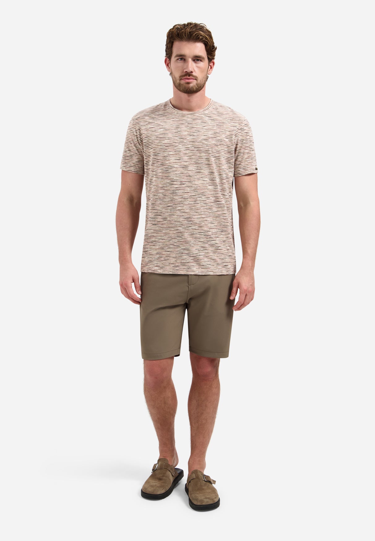 Short-sleeve striped crewneck T-shirt | White