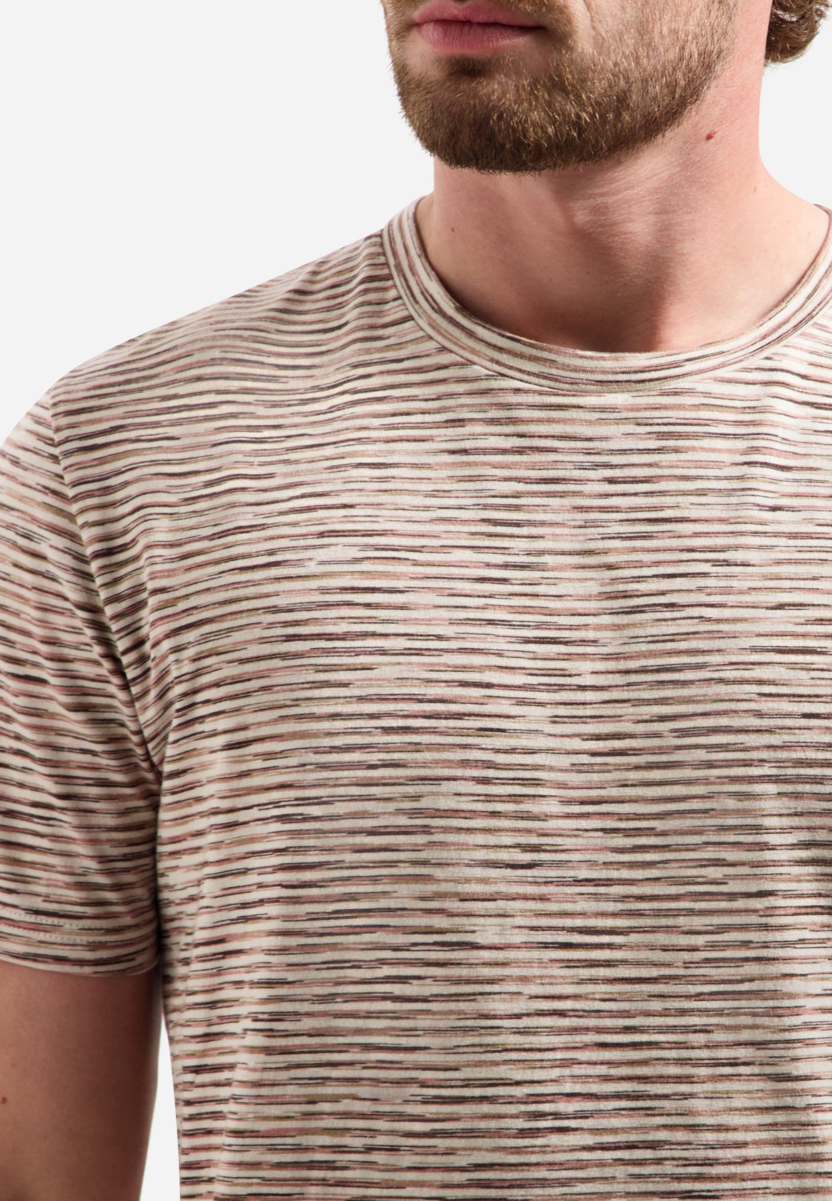 Short-sleeve striped crewneck T-shirt | White