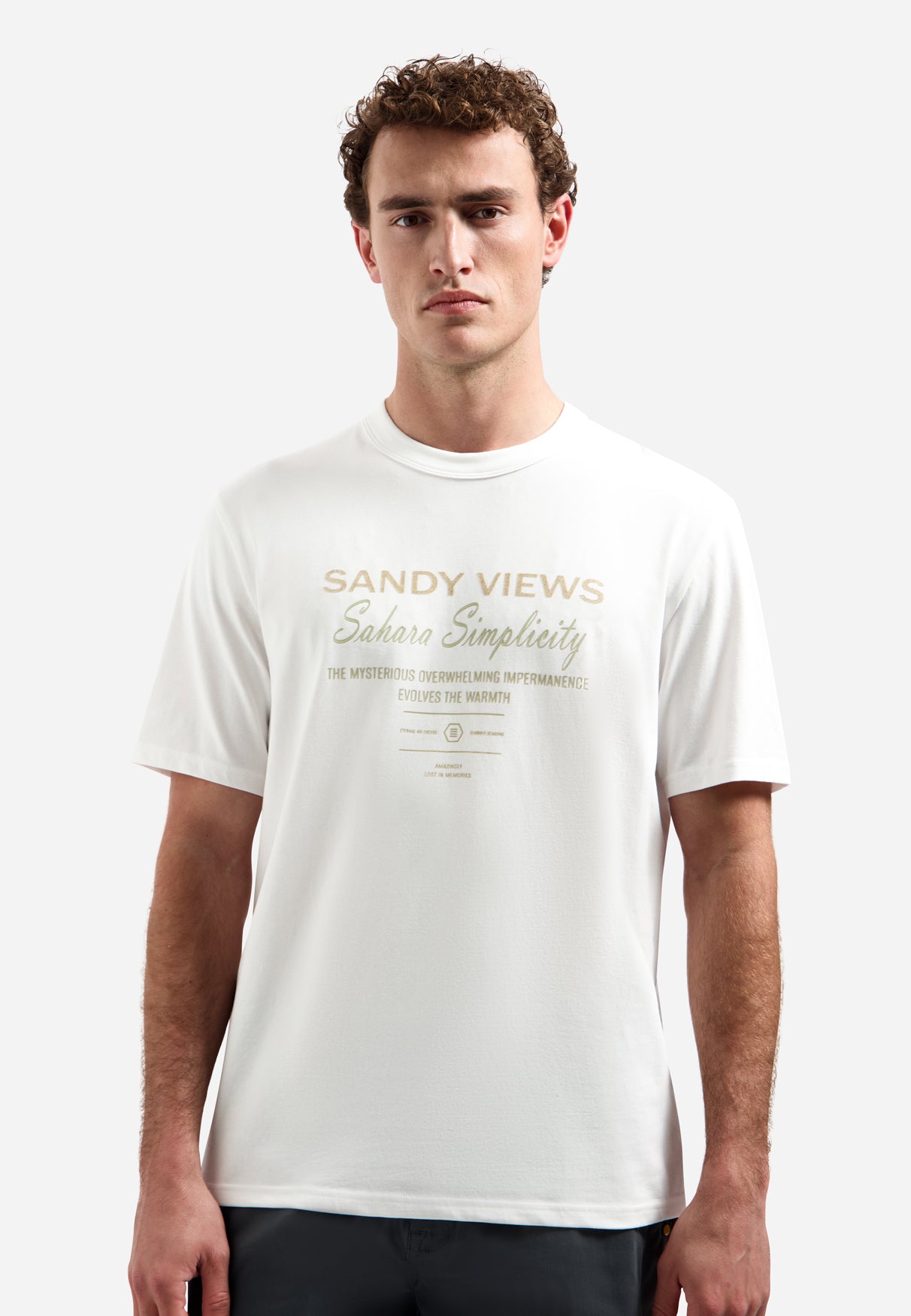 Short-sleeve striped crewneck T-shirt | White