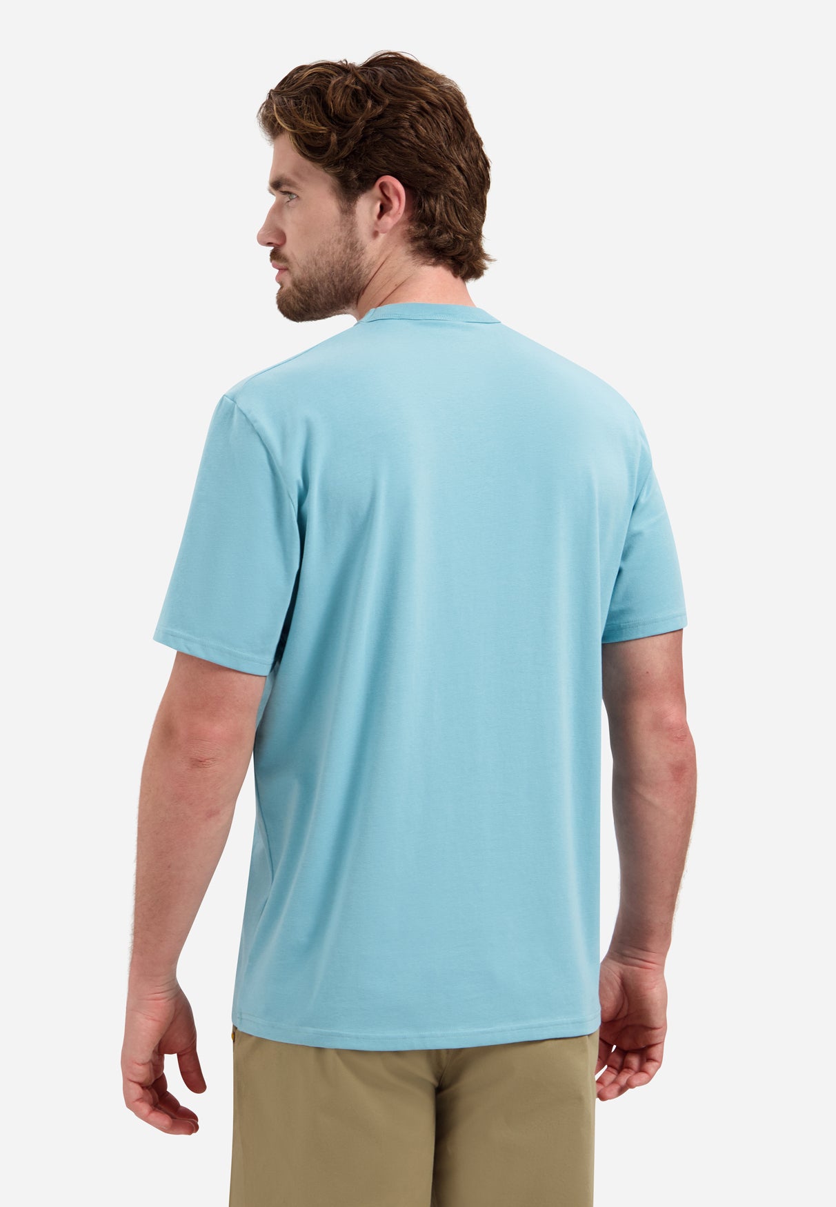 hort-sleeve crewneck T-shirt with print | Seablue