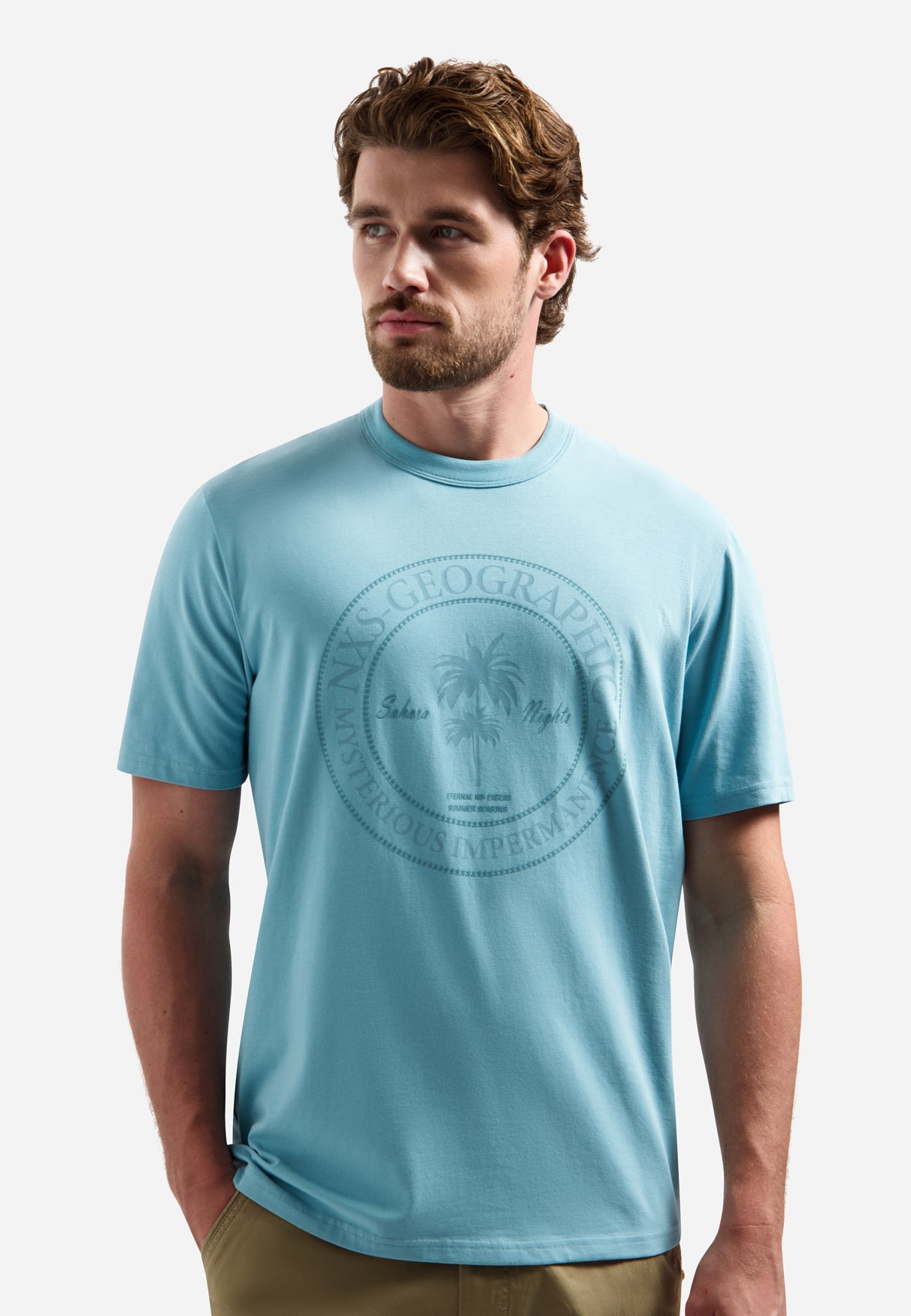 Short-sleeve striped crewneck T-shirt | White