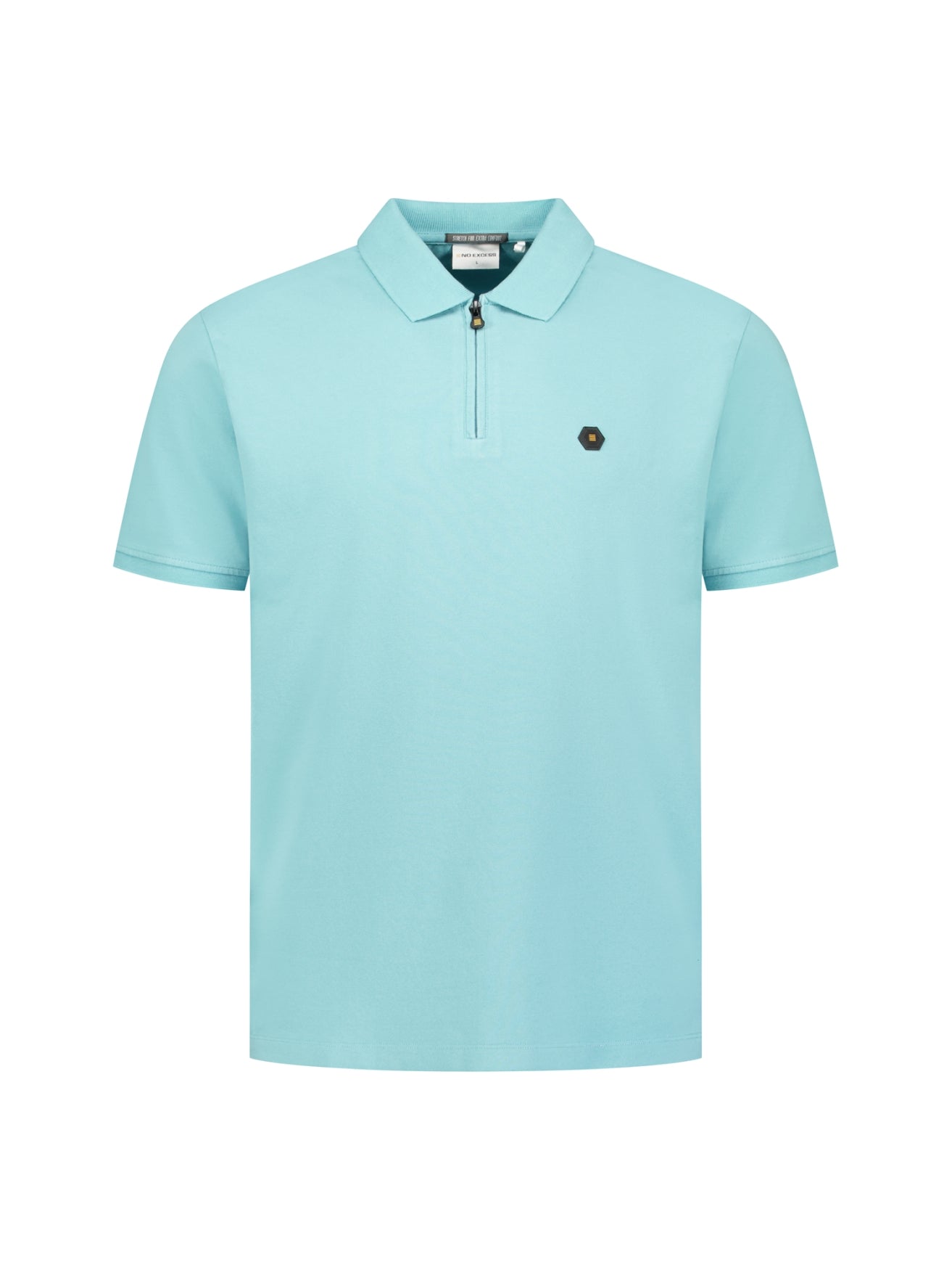 Short-sleeve half-zip polo | Seablue