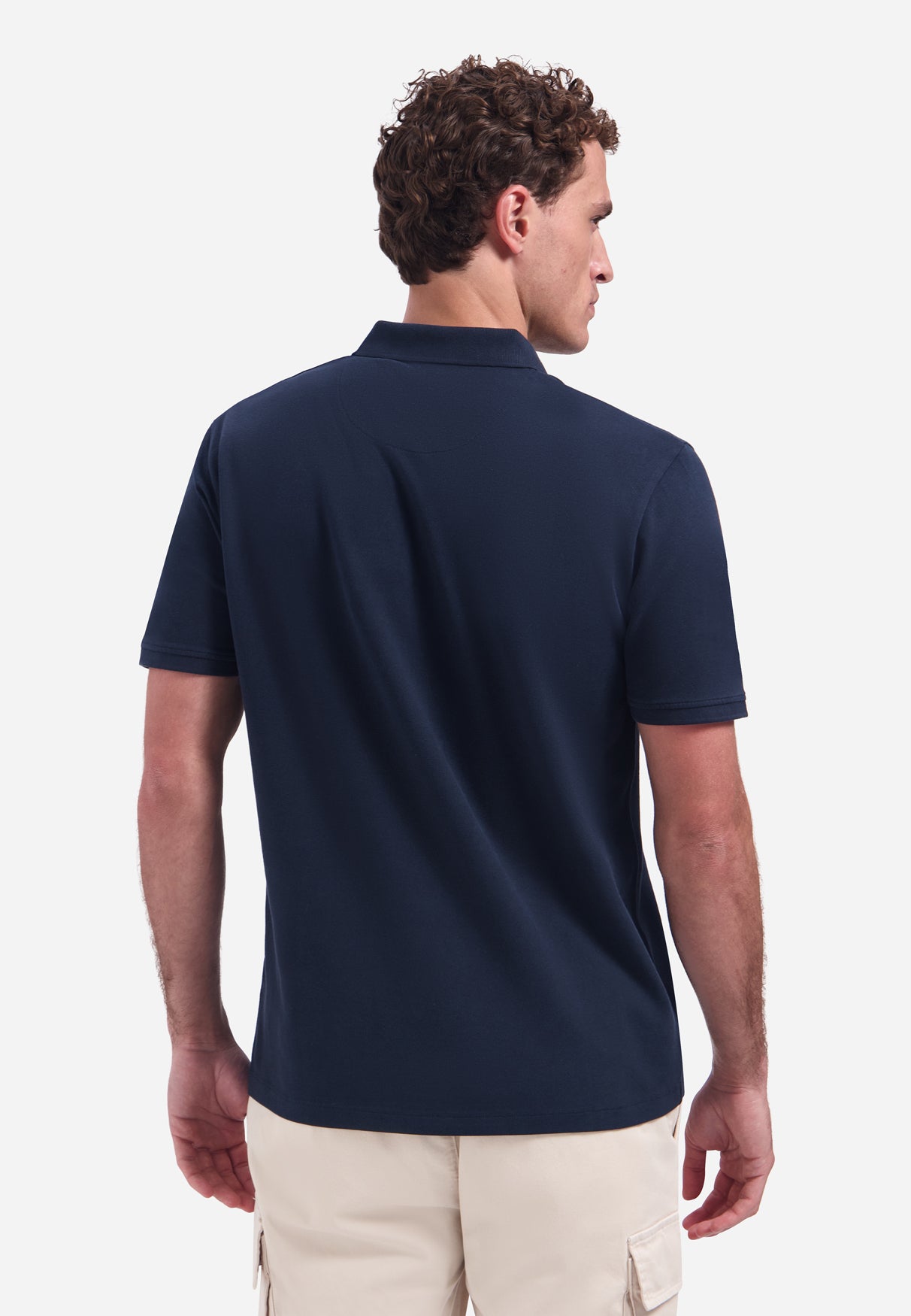 Short-sleeve half-zip polo | Night