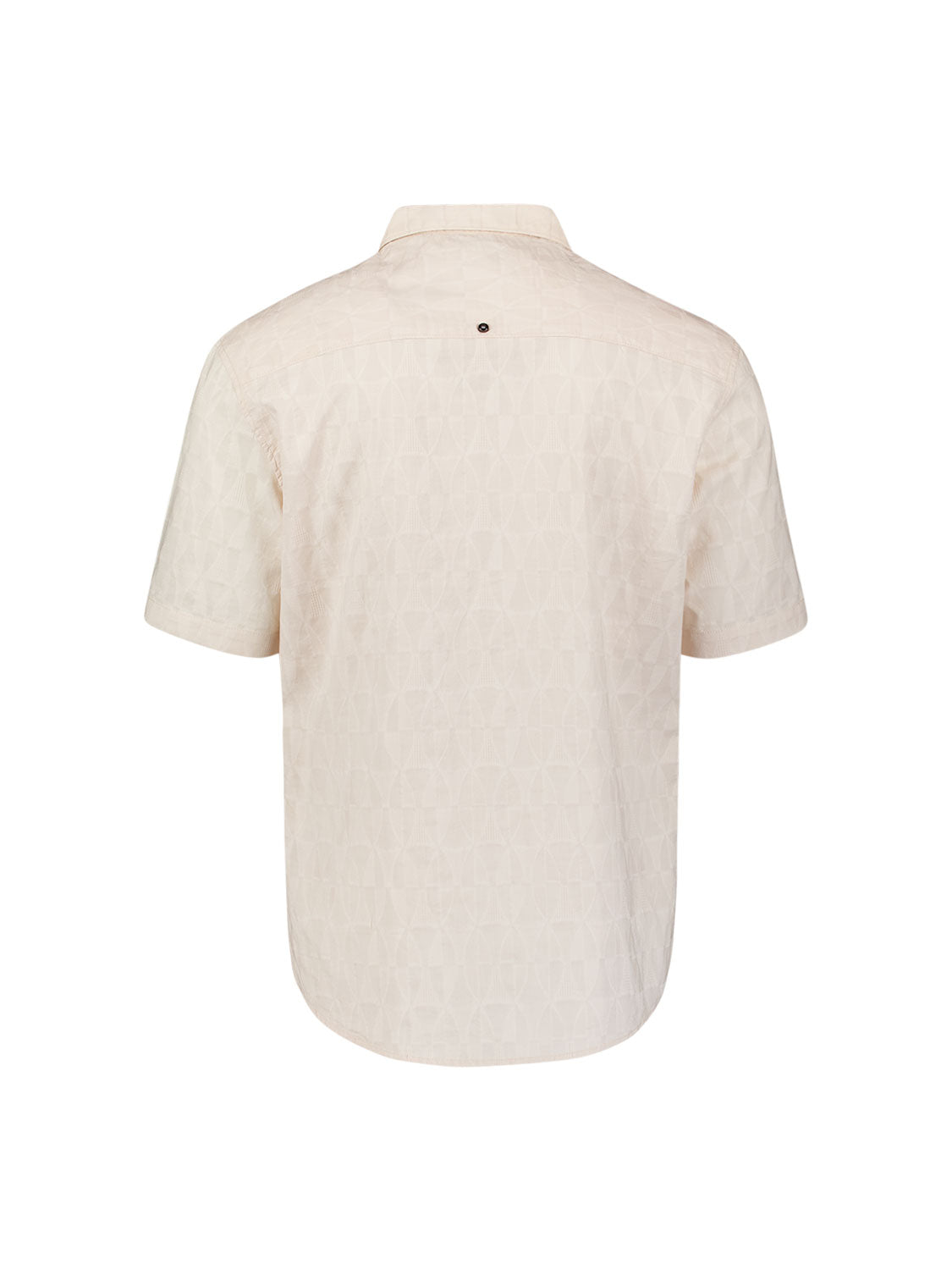 Short-sleeve jacquard shirt | Stone