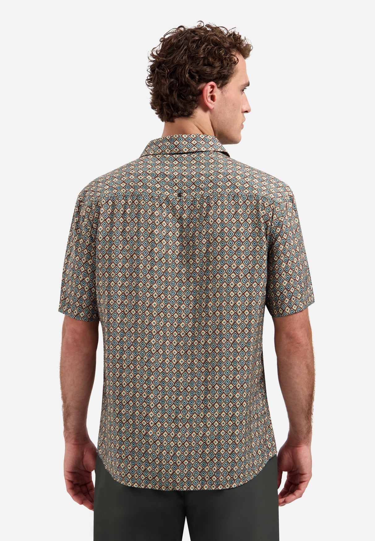 Short-sleeve shirt with an all-over print | Seablue