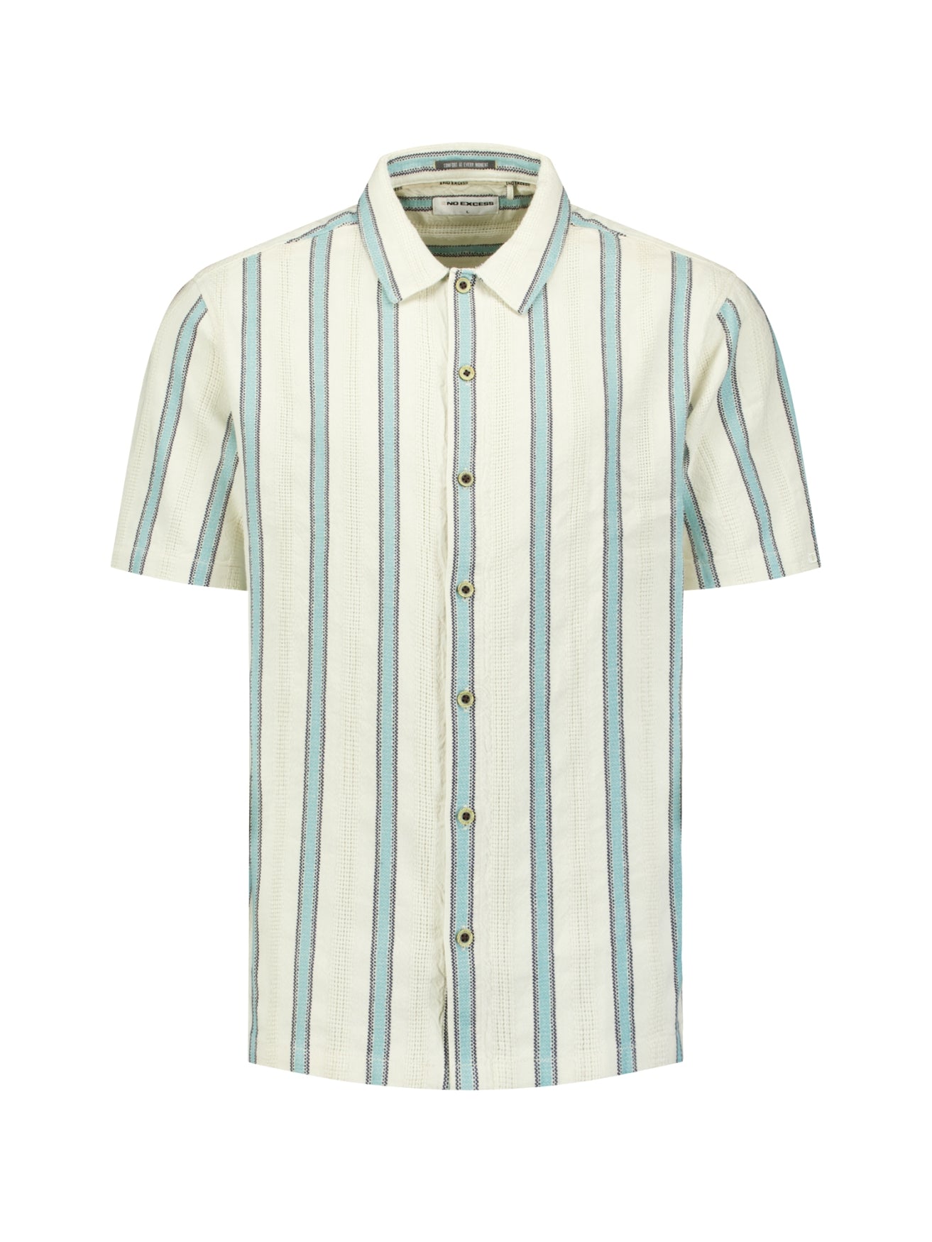 Short-sleeve shirt with stripes | Seablue