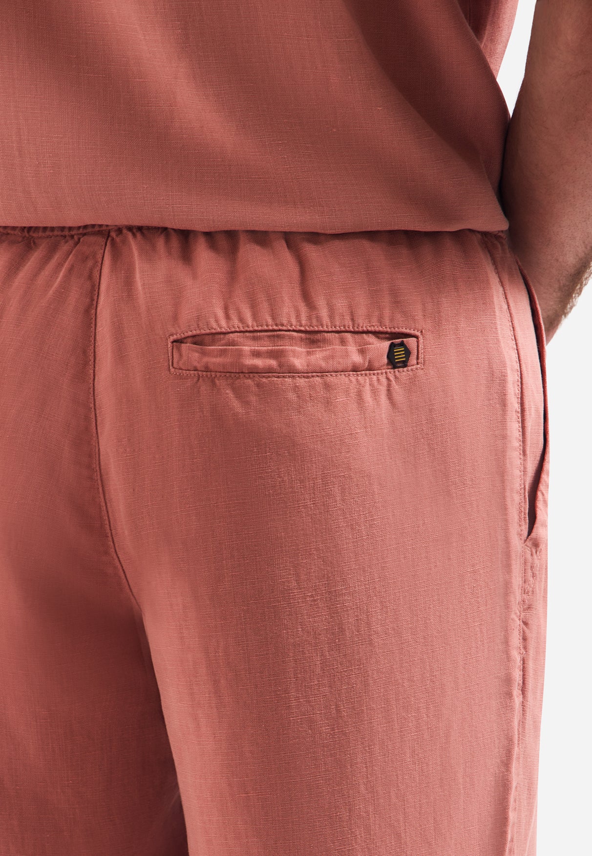 Chino shorts with drawstring | Coral