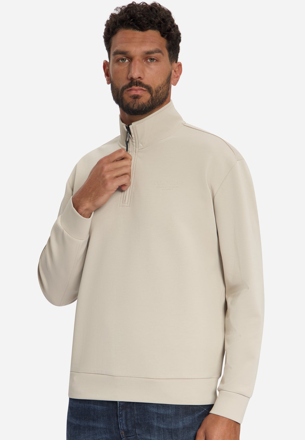 Half-Zip Sweater | Cement