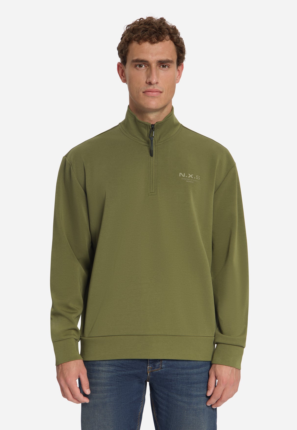 Half-Zip Sweater | Moss
