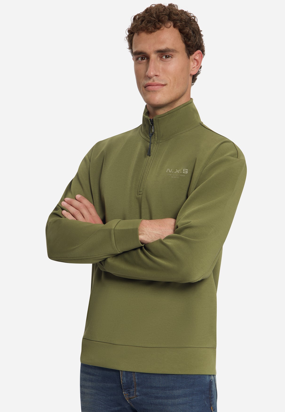 Half-Zip Sweater | Moss