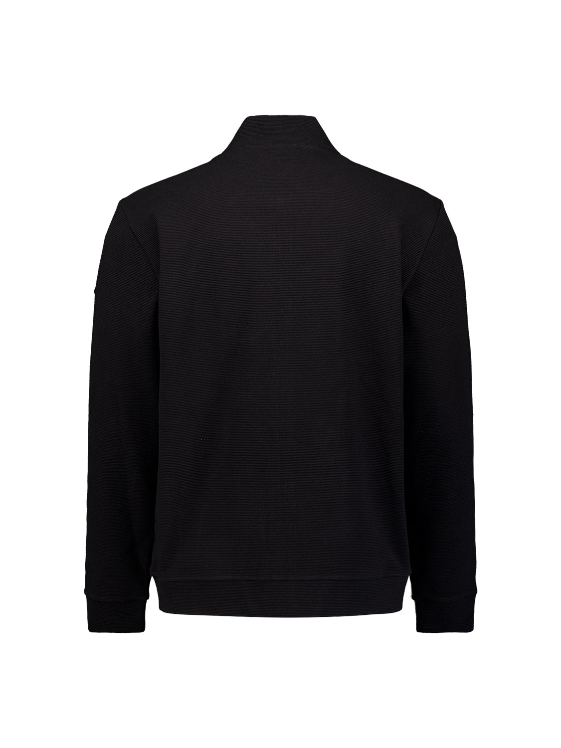 Textured Zip-Up Sweater | Black