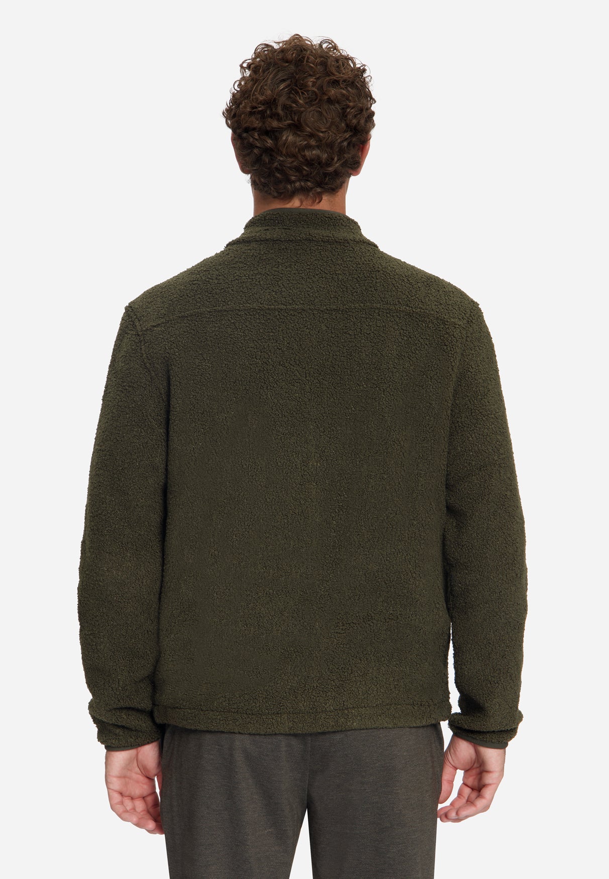 Teddy Zip-Up Sweater | Moss