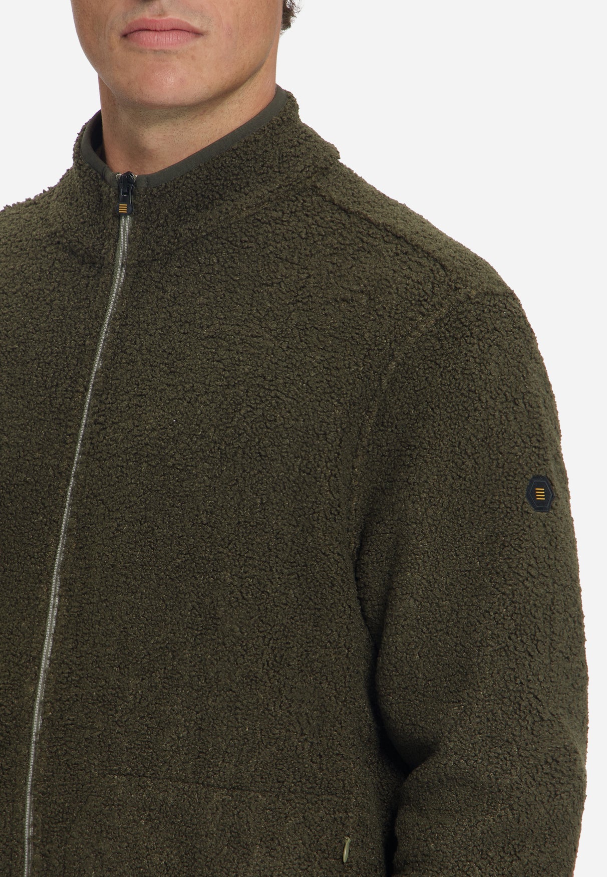 Teddy Zip-Up Sweater | Moss